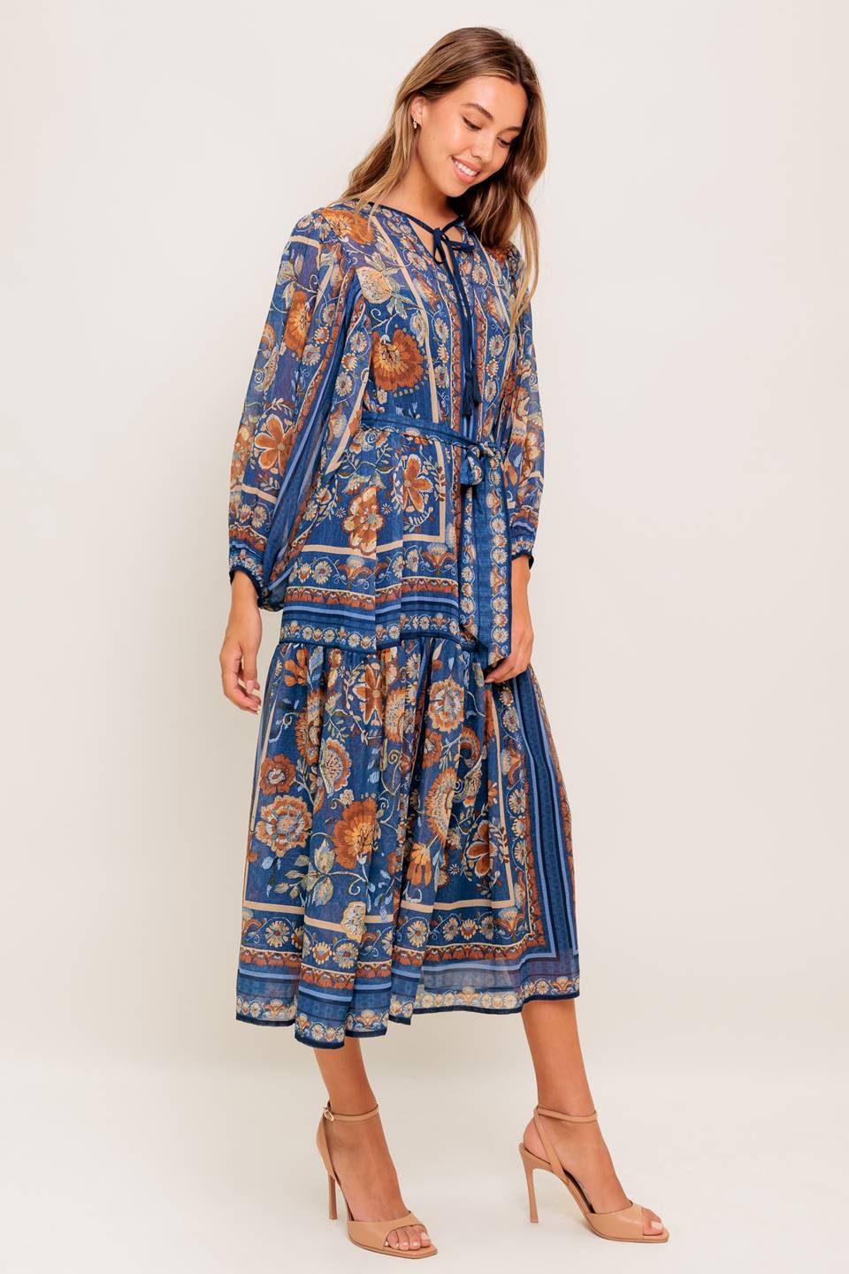 BOHEMIAN TAPESTRY WOVEN MIDI DRESS Flying Tomato