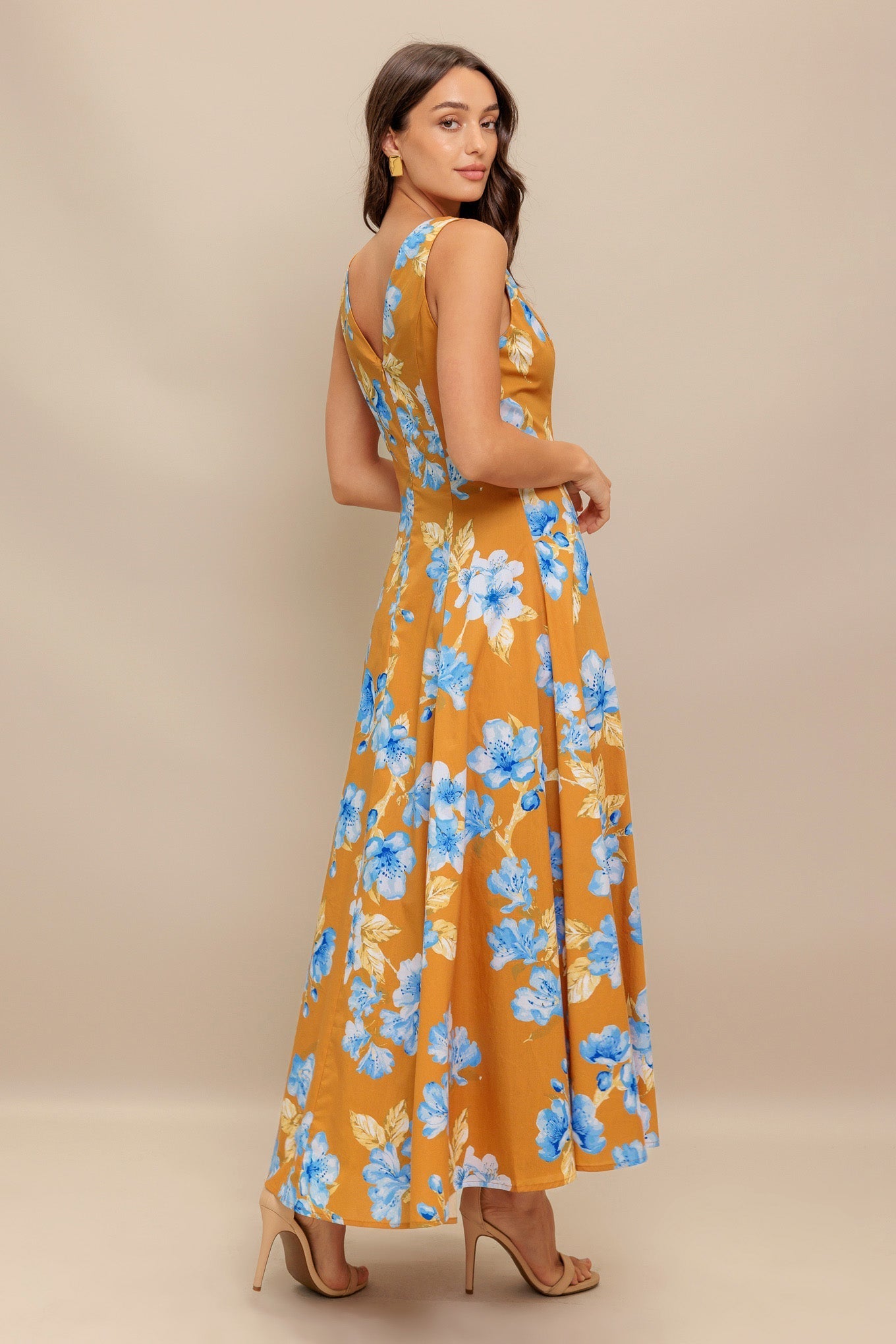SKYBLOSSOM RUSH WOVEN MIDI DRESS Flying Tomato