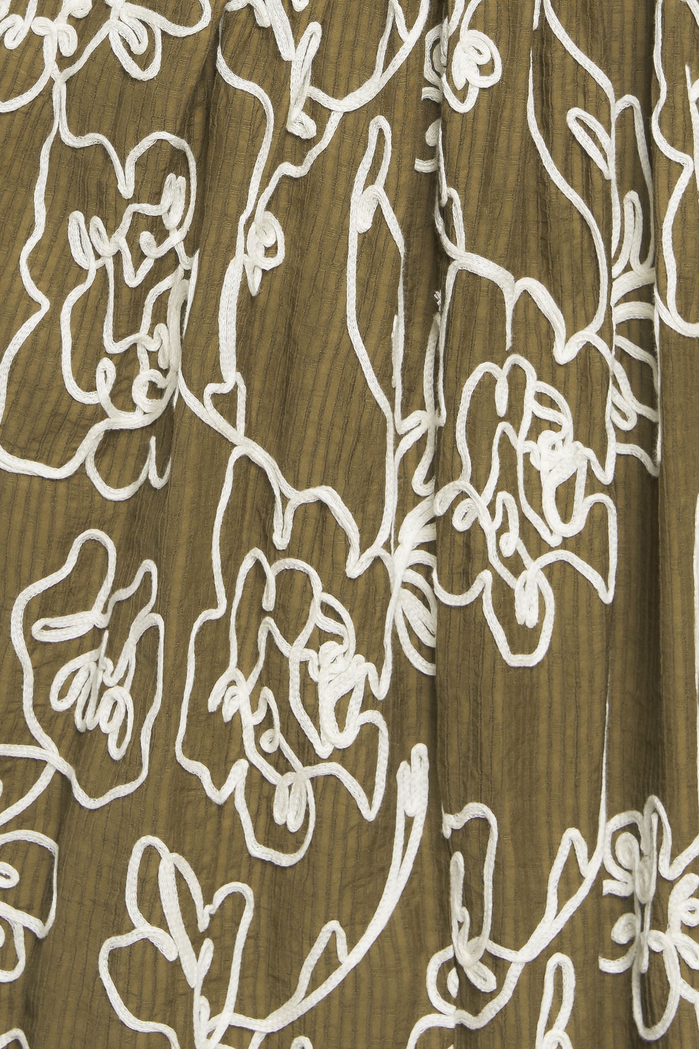 BOTANICAL OUTLINE WOVEN MINI DRESS Flying Tomato