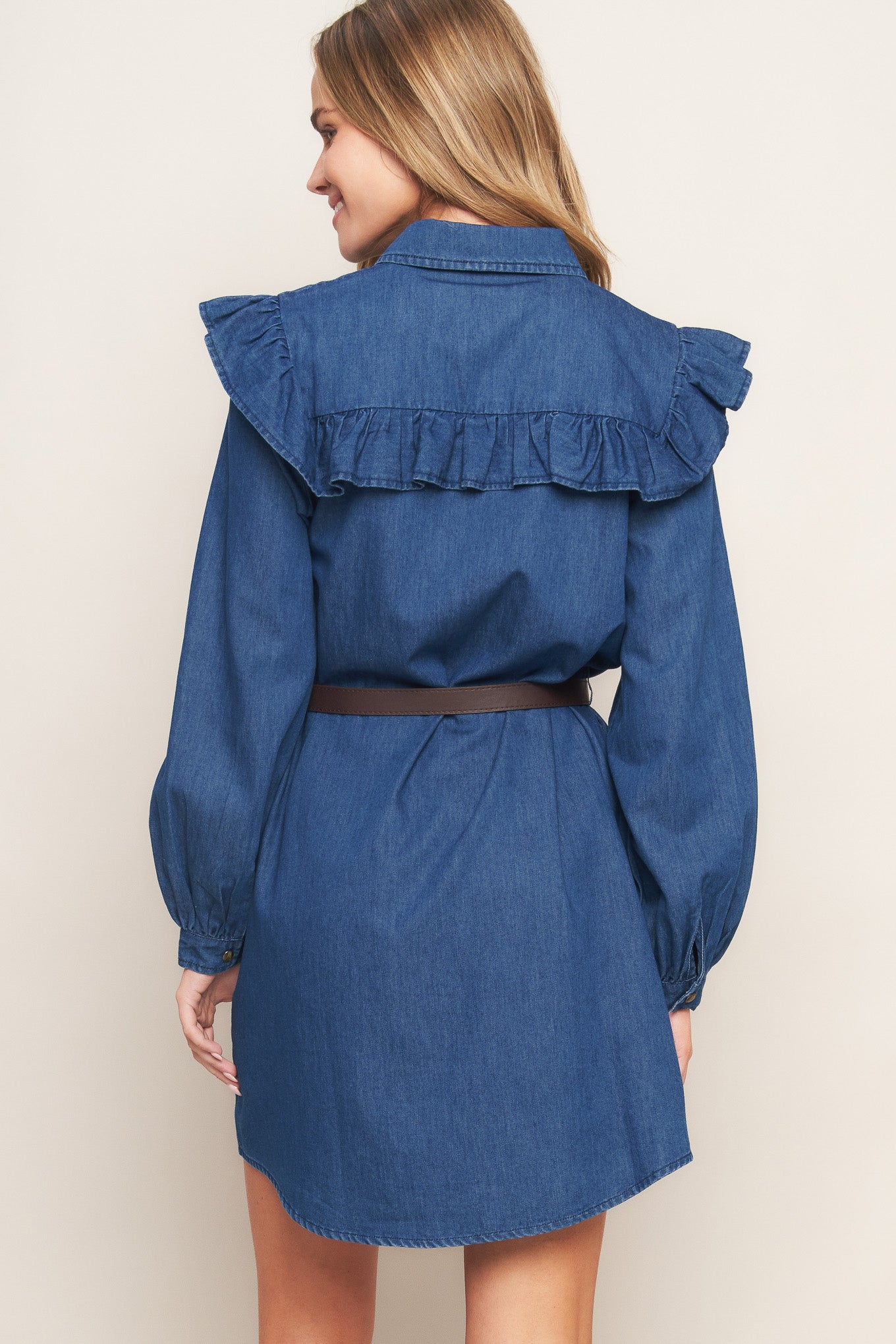 BLUEBIRD COWGIRL DENIM MINI DRESS Flying Tomato