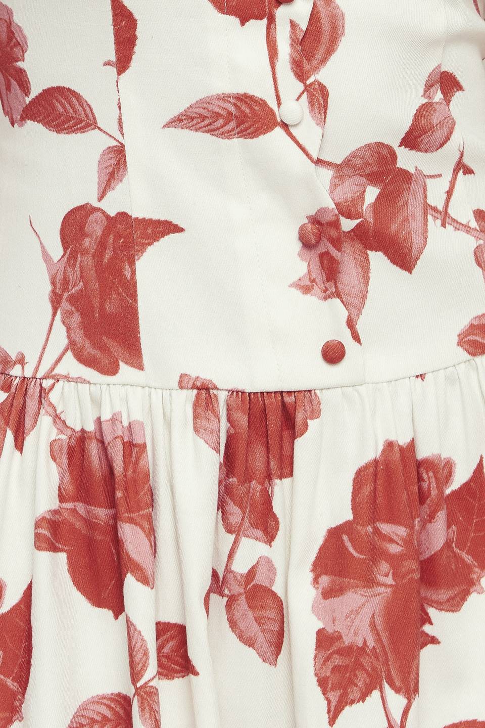 ROMA FLORAL WOVEN MIDI DRESS Flying Tomato