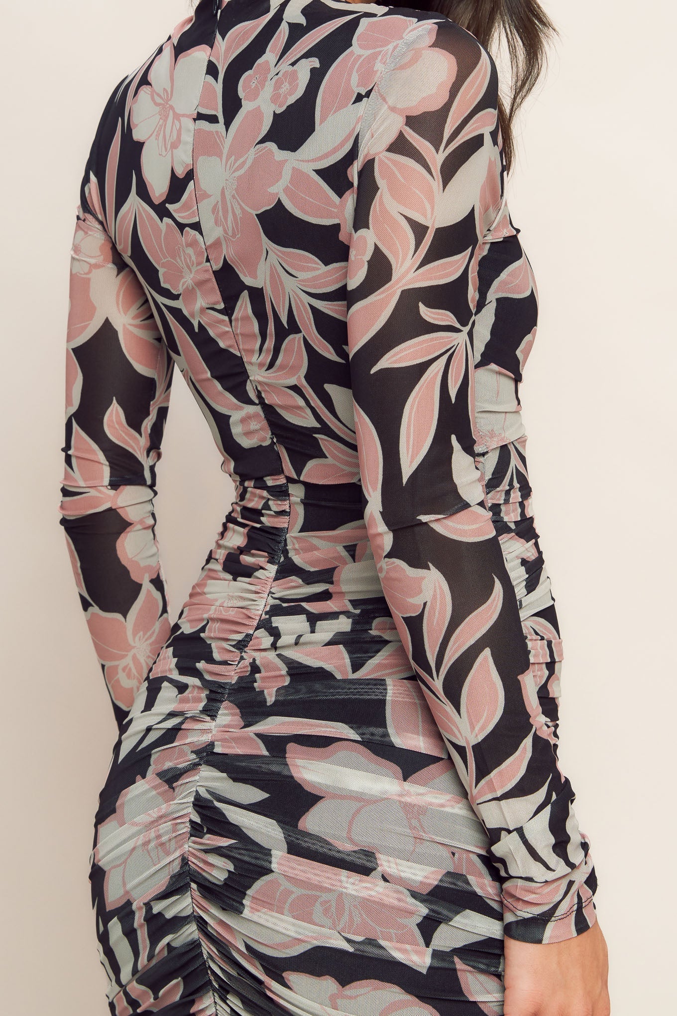 MUTED ROMANCE POWER MESH MIDI DRESS Flying Tomato