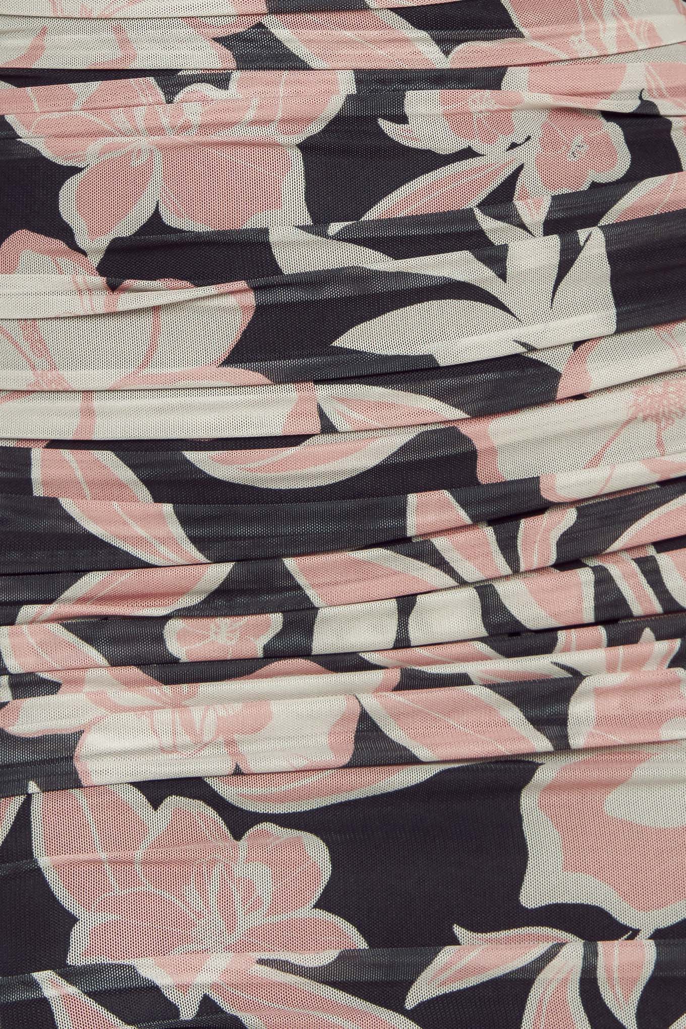 MUTED ROMANCE POWER MESH MIDI DRESS Flying Tomato