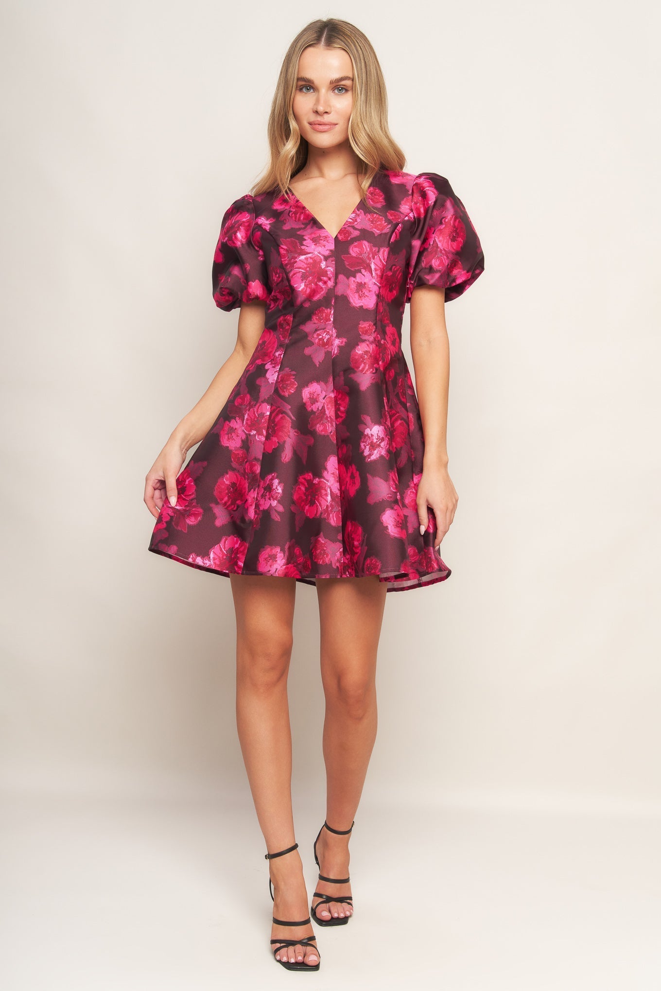 BLOOM RHAPSODY WOVEN MINI DRESS Flying Tomato