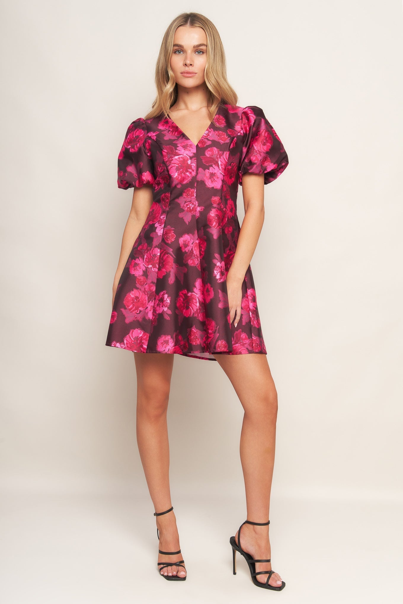 BLOOM RHAPSODY WOVEN MINI DRESS Flying Tomato