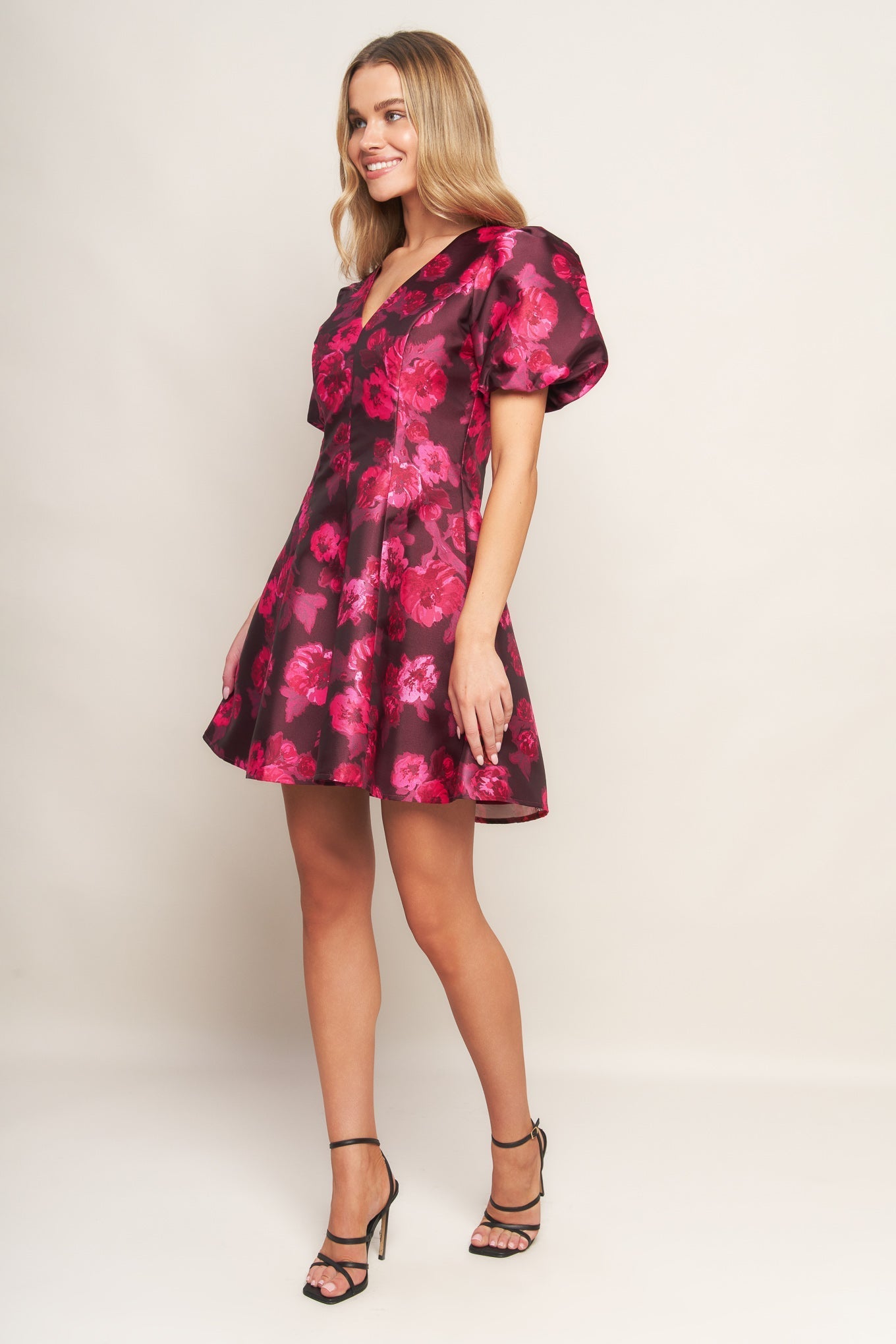 BLOOM RHAPSODY WOVEN MINI DRESS Flying Tomato