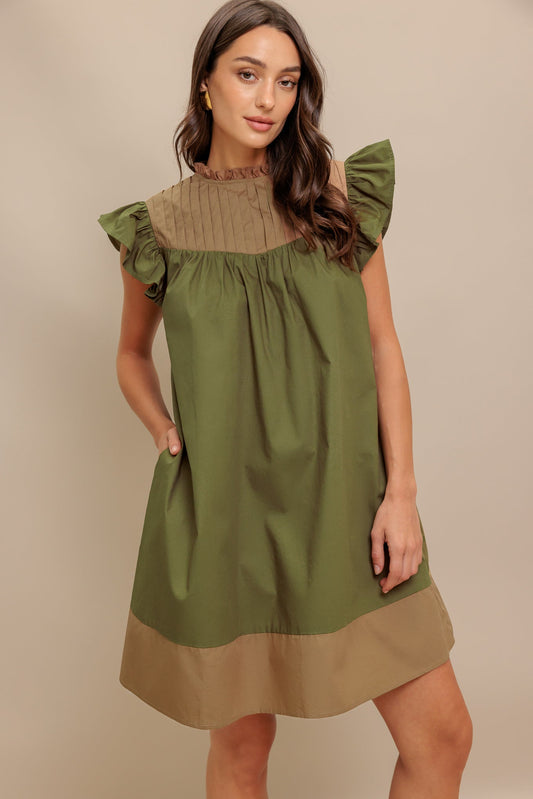 FOREST WHISPER WOVEN MINI DRESS Flying Tomato