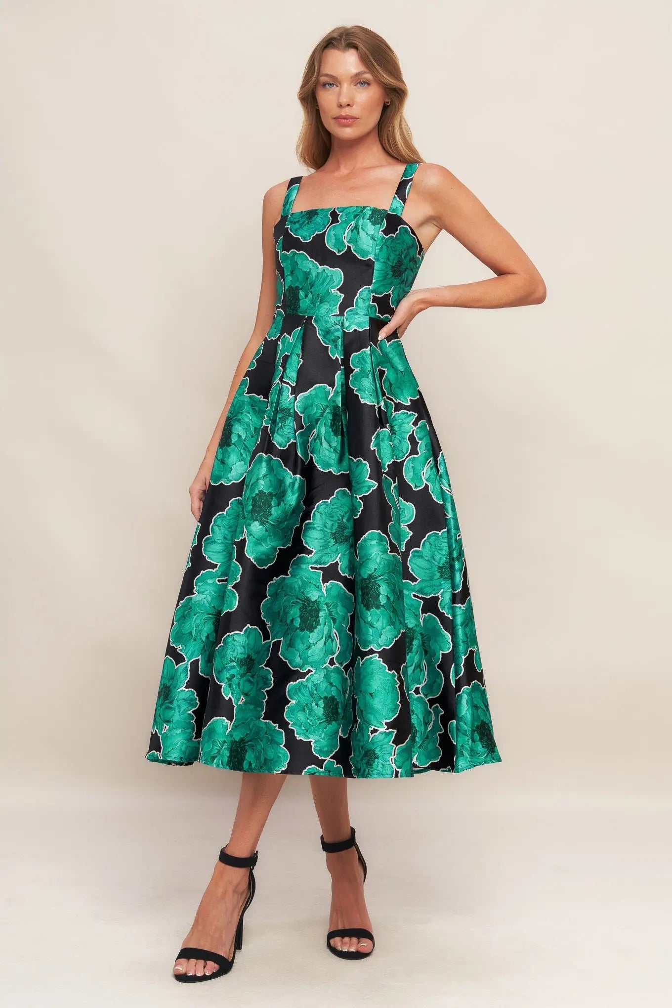 ROYAL BAROQUE WOVEN MIDI DRESS Flying Tomato