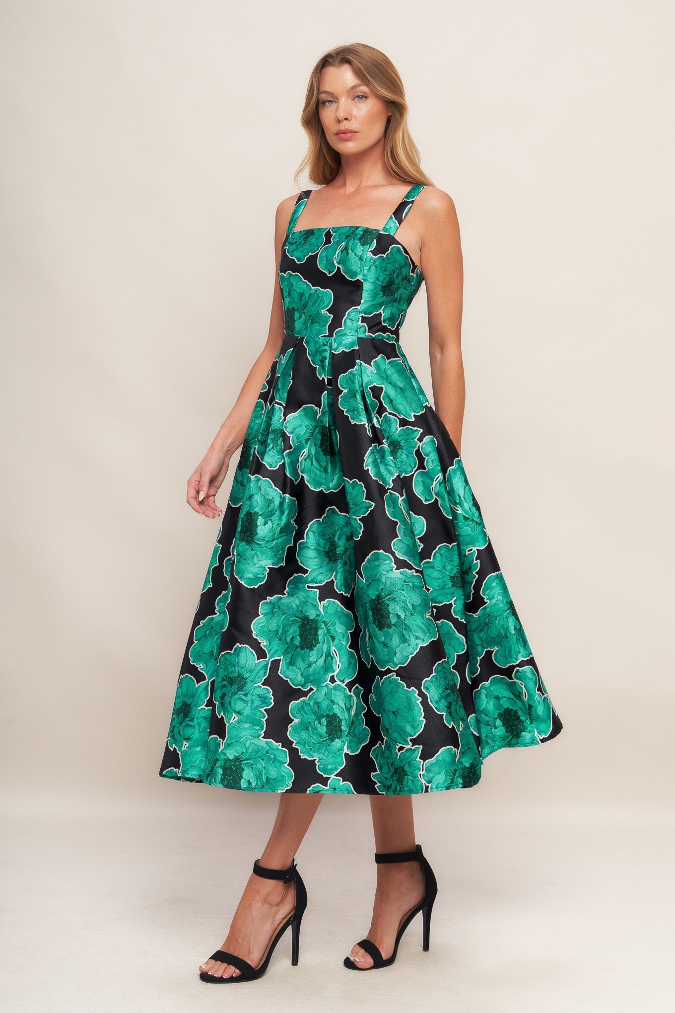 ROYAL BAROQUE WOVEN MIDI DRESS Flying Tomato