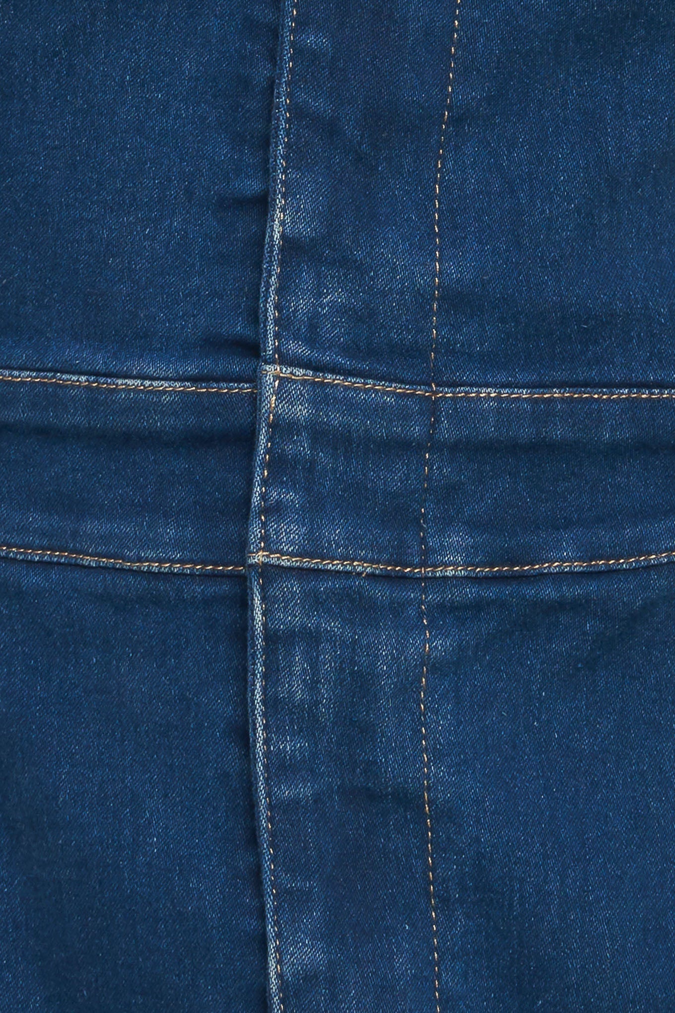 MIDNIGHT DARK INDIGO DENIM MIDI DRESS Flying Tomato