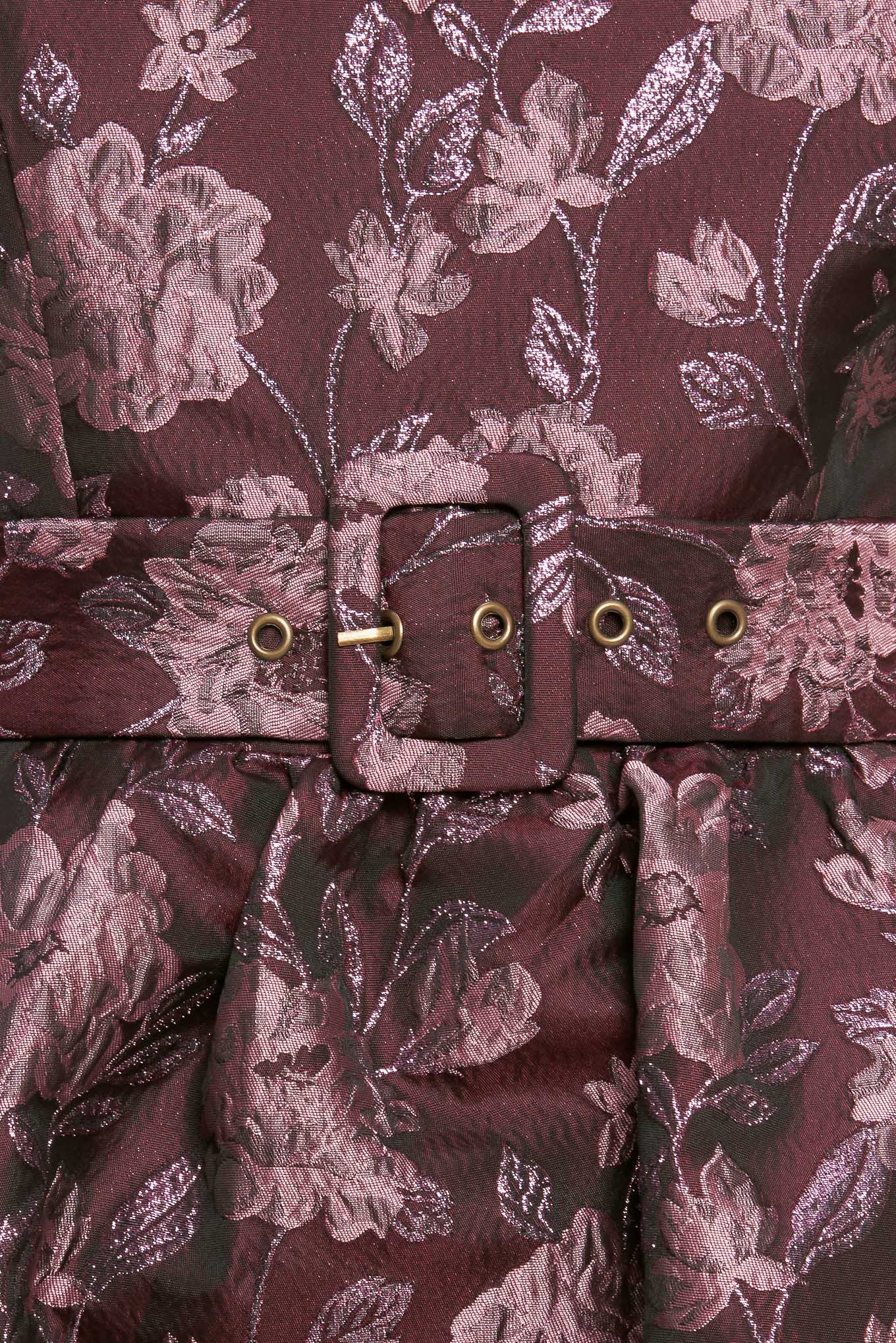 AUBERGINE CHIC JACQUARD WOVEN MIDI DRESS Flying Tomato