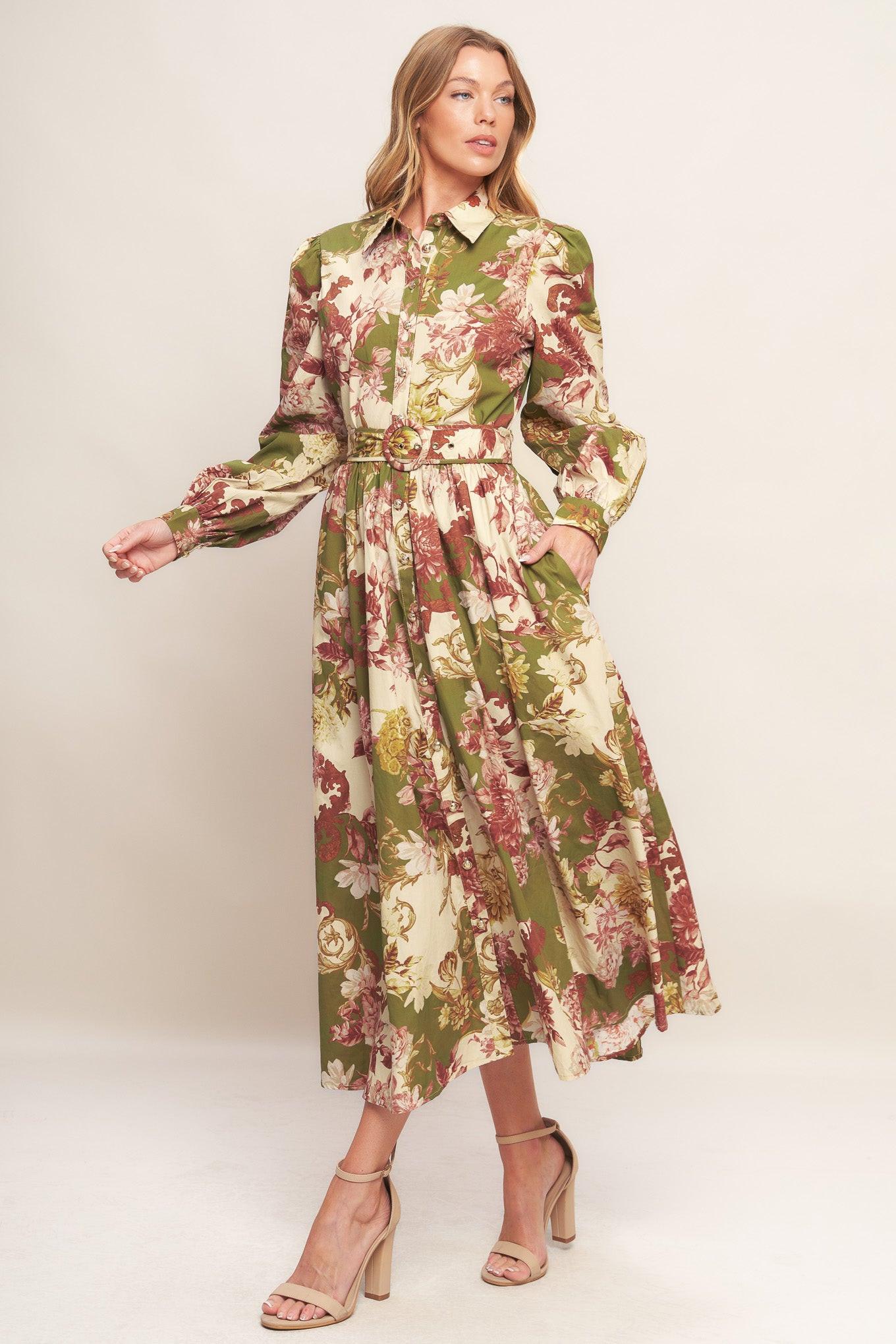 Detailed texture of the Flying Tomato Country Romance Woven Midi Dress fabric, emphasizing its premium quality and soft, brea
