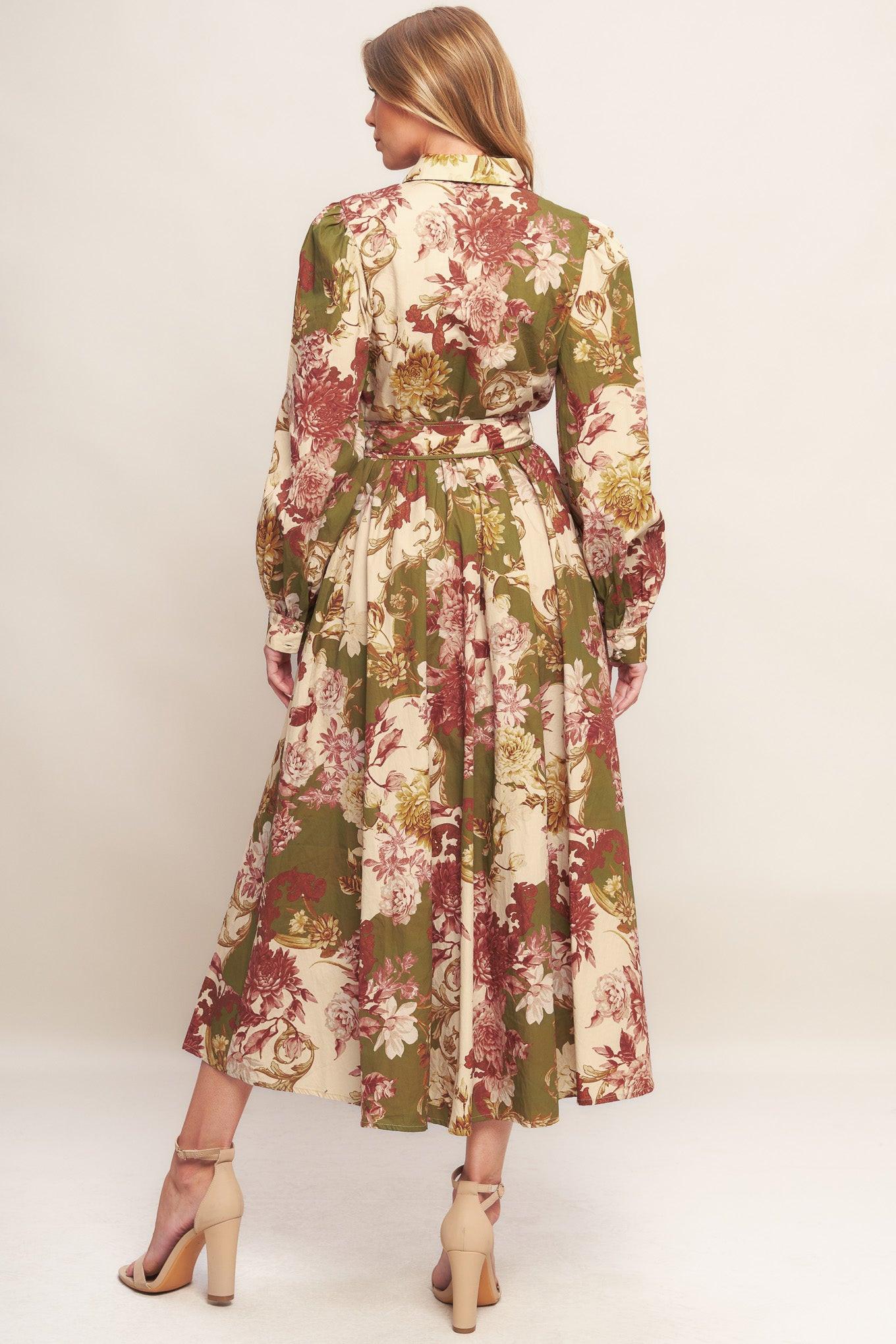 Close-up of the Flying Tomato Country Romance Woven Midi Dress's intricate woven pattern and delicate sleeve detail.