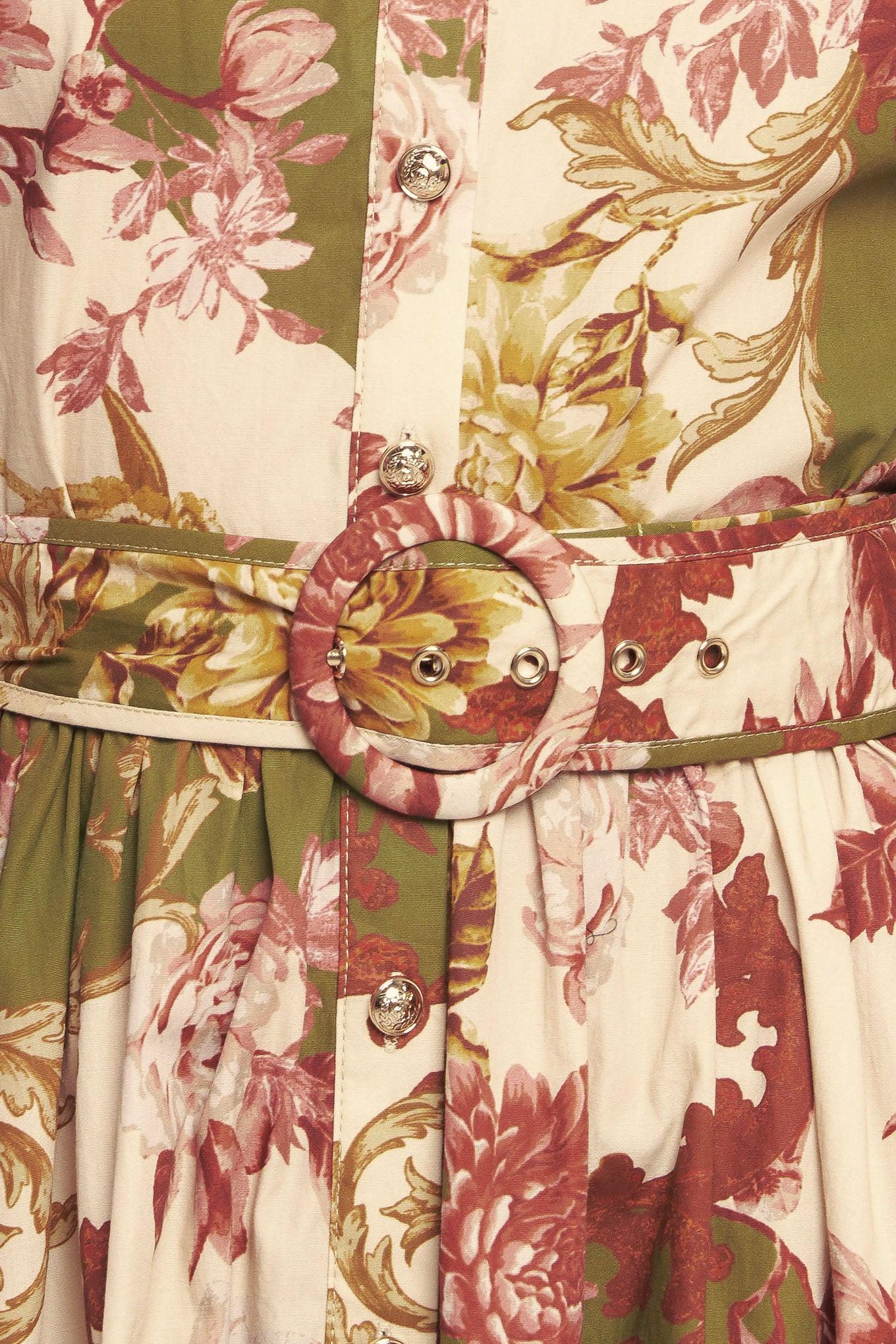 Flying Tomato Country Romance Woven Midi Dress styled for a casual outing, showcasing its versatile appeal and sophisticated 