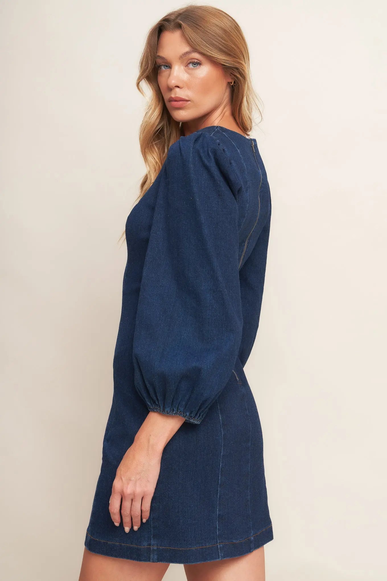 TIMELESS DENIM MINI DRESS Flying Tomato