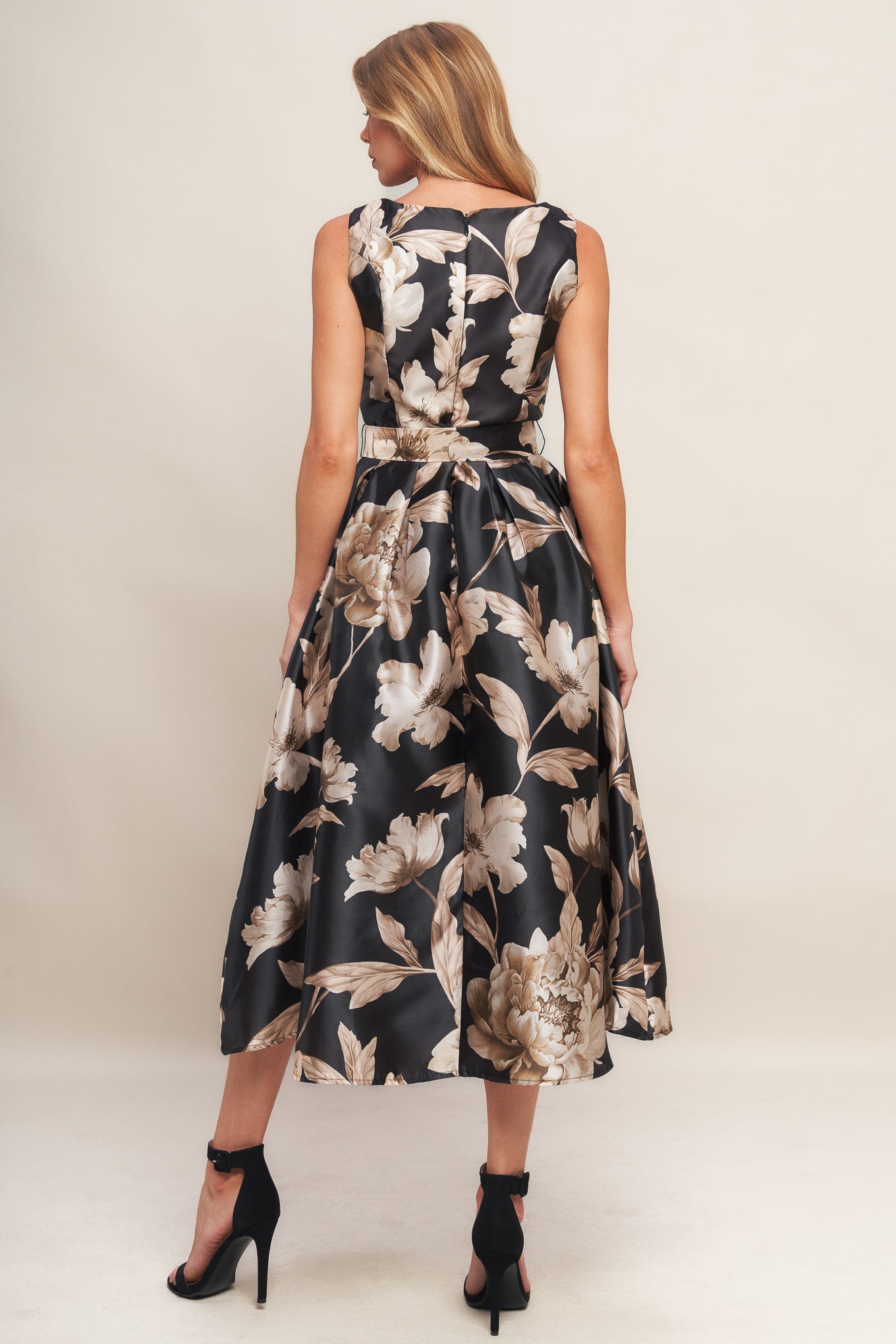 MOONLIGHT BLOSSOM WOVEN MIDI DRESS Flying Tomato