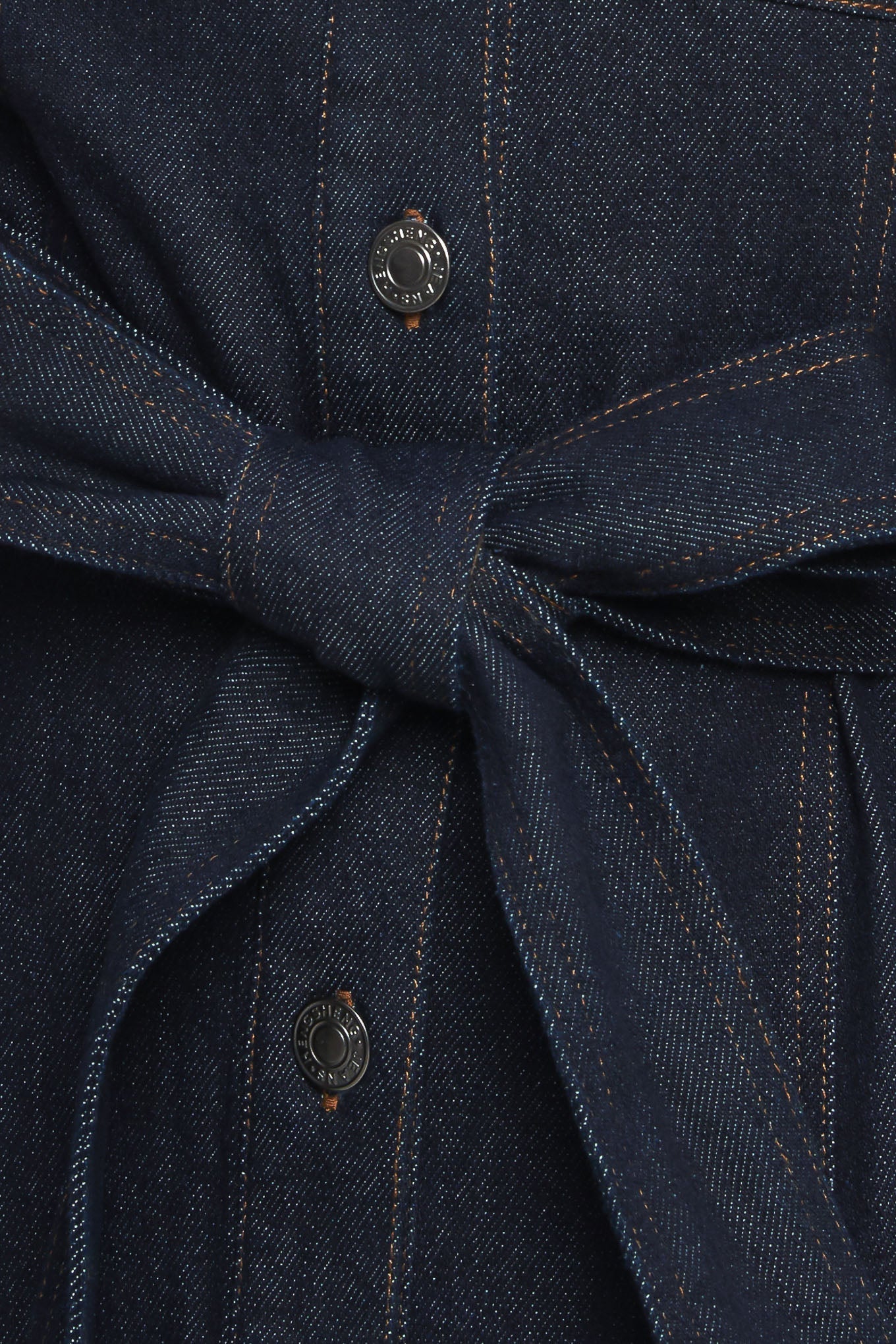 HOLIDAY DARK INDIGO DENIM MINI DRESS Flying Tomato