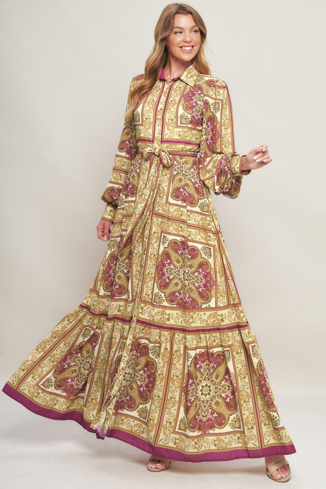 ROYAL BOHO ENERGY WOVEN MAXI DRESS Flying Tomato