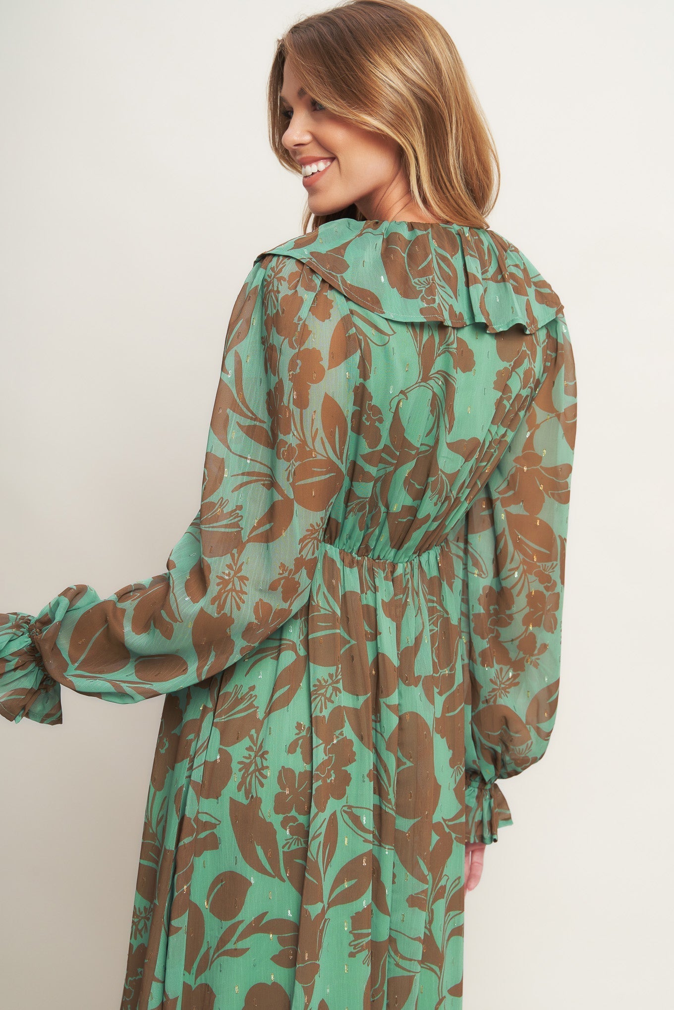 BOTANIC DREAMS WOVEN MAXI DRESS Flying Tomato