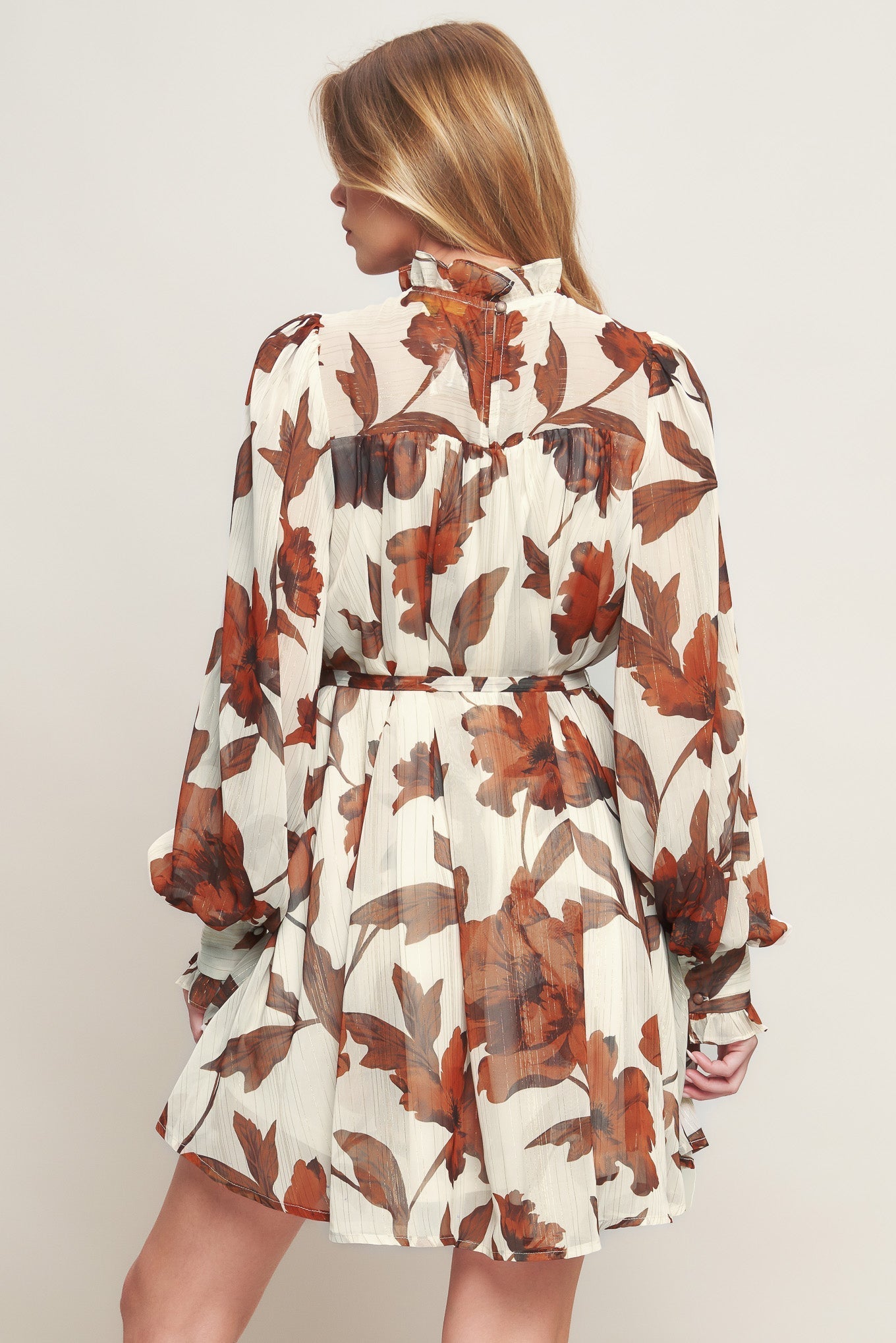 EARTHLY BLOOM WOVEN MINI DRESS Flying Tomato