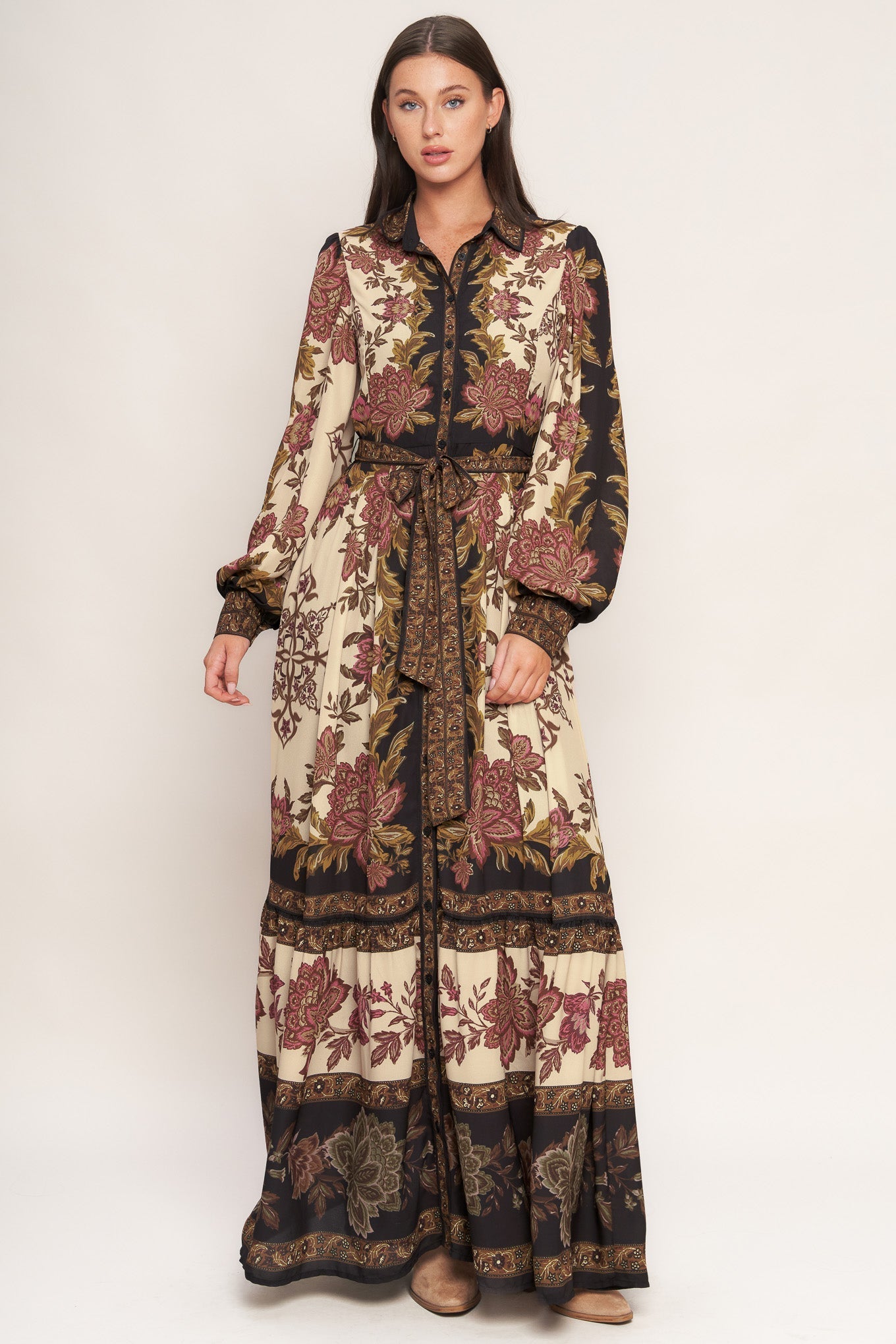 EARTHEN ROSE WOVEN MAXI DRESS Flying Tomato