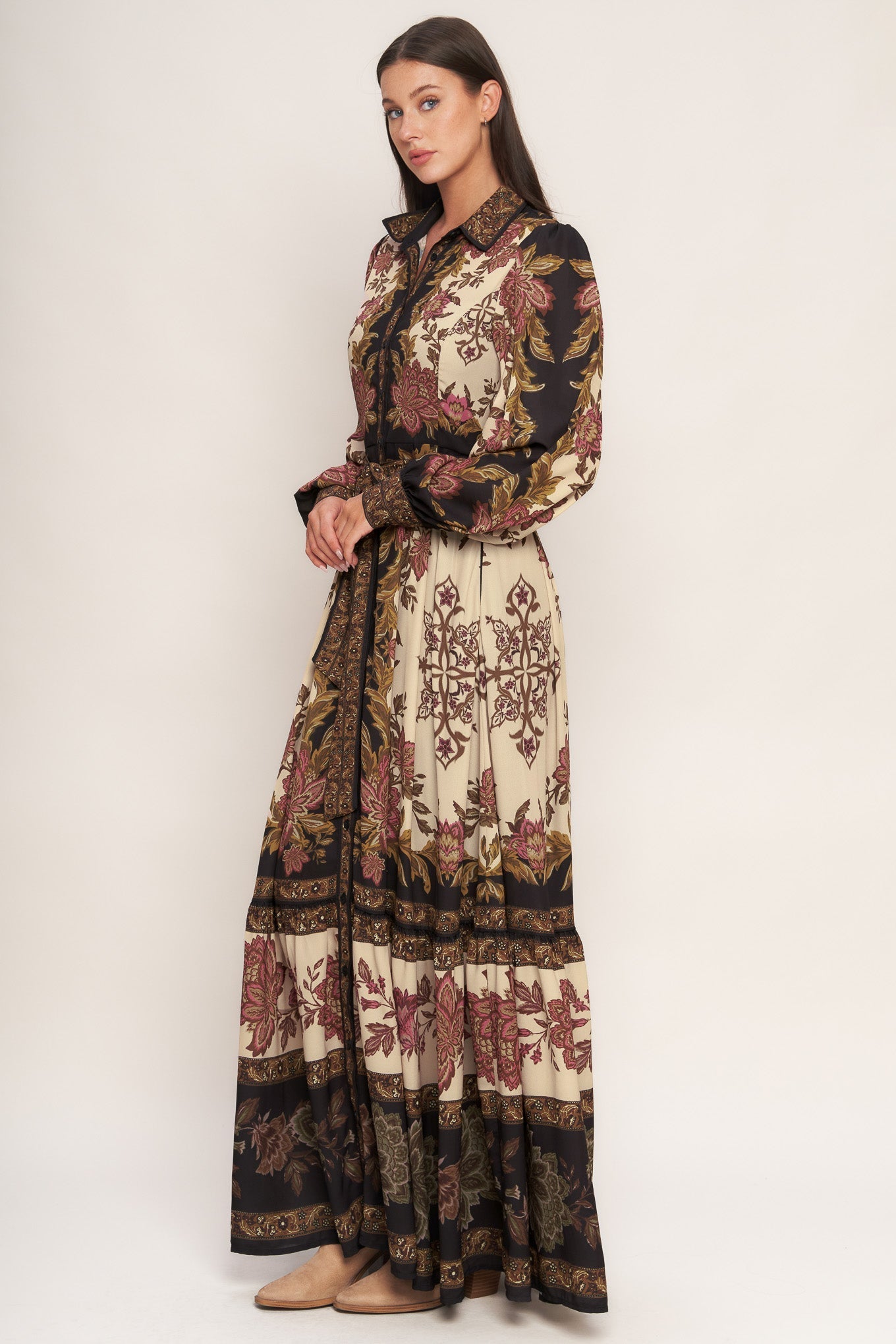 EARTHEN ROSE WOVEN MAXI DRESS Flying Tomato
