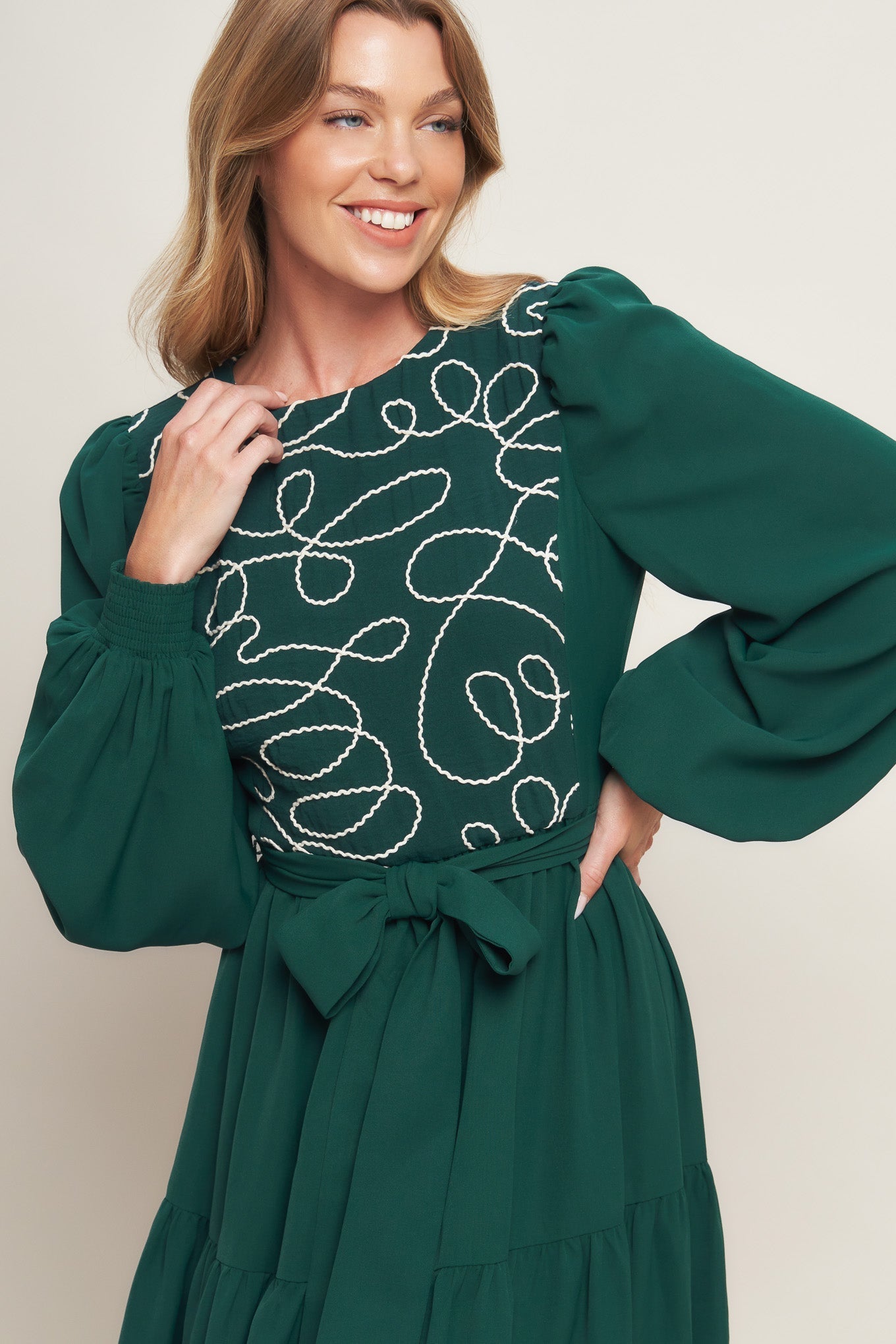 FOREST ALLURE WOVEN MIDI DRESS Flying Tomato