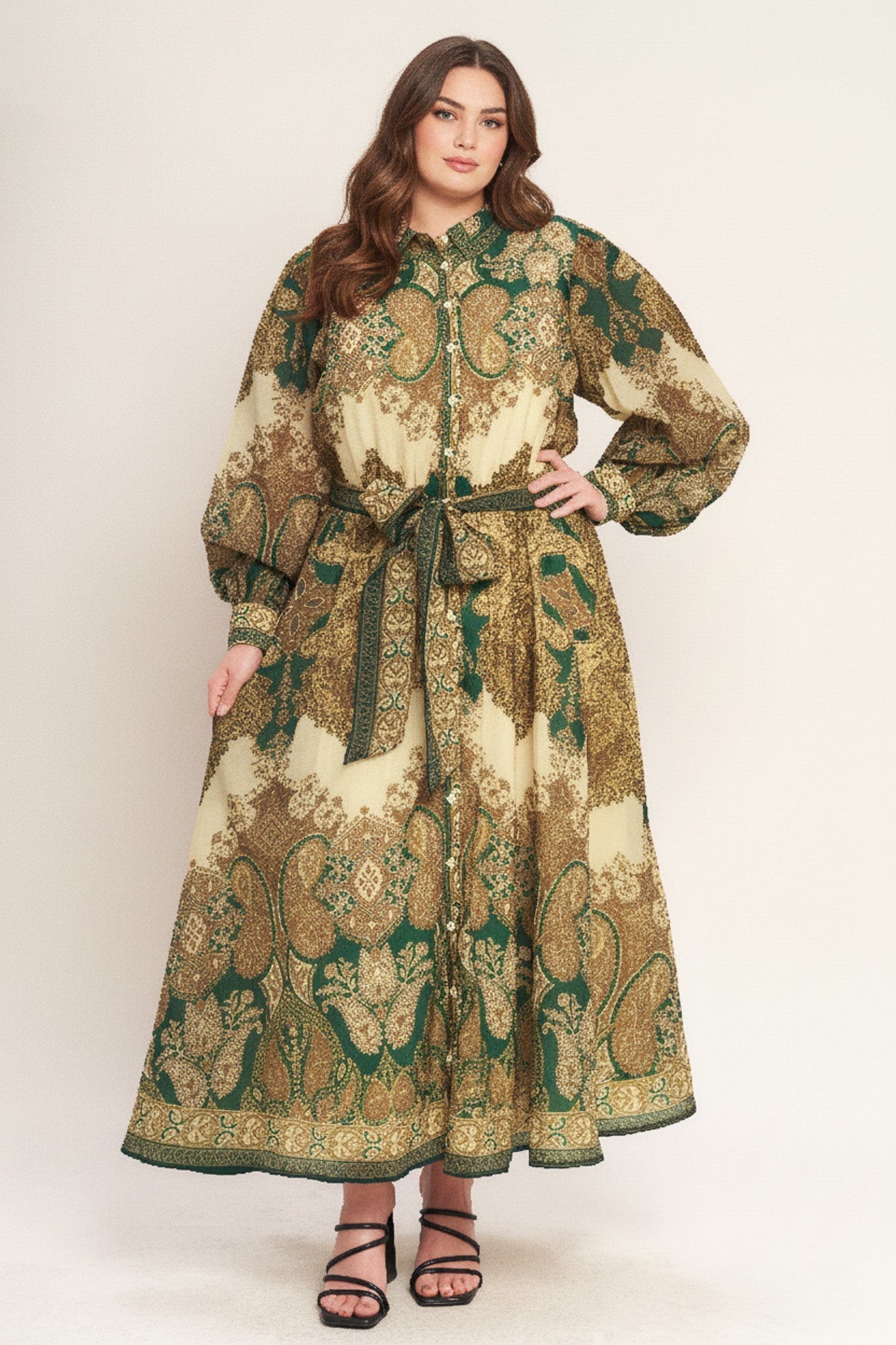 LOVELY GOLDEN VISION WOVEN MIDI DRESS Flying Tomato