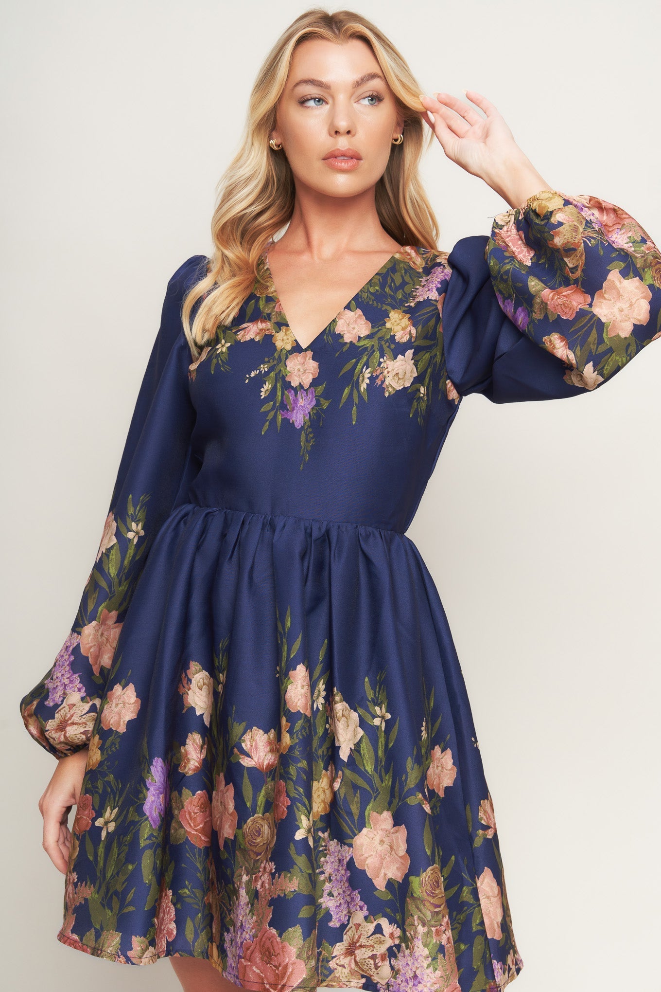 NOCTURNE IN BLOOM WOVEN MINI DRESS Flying Tomato
