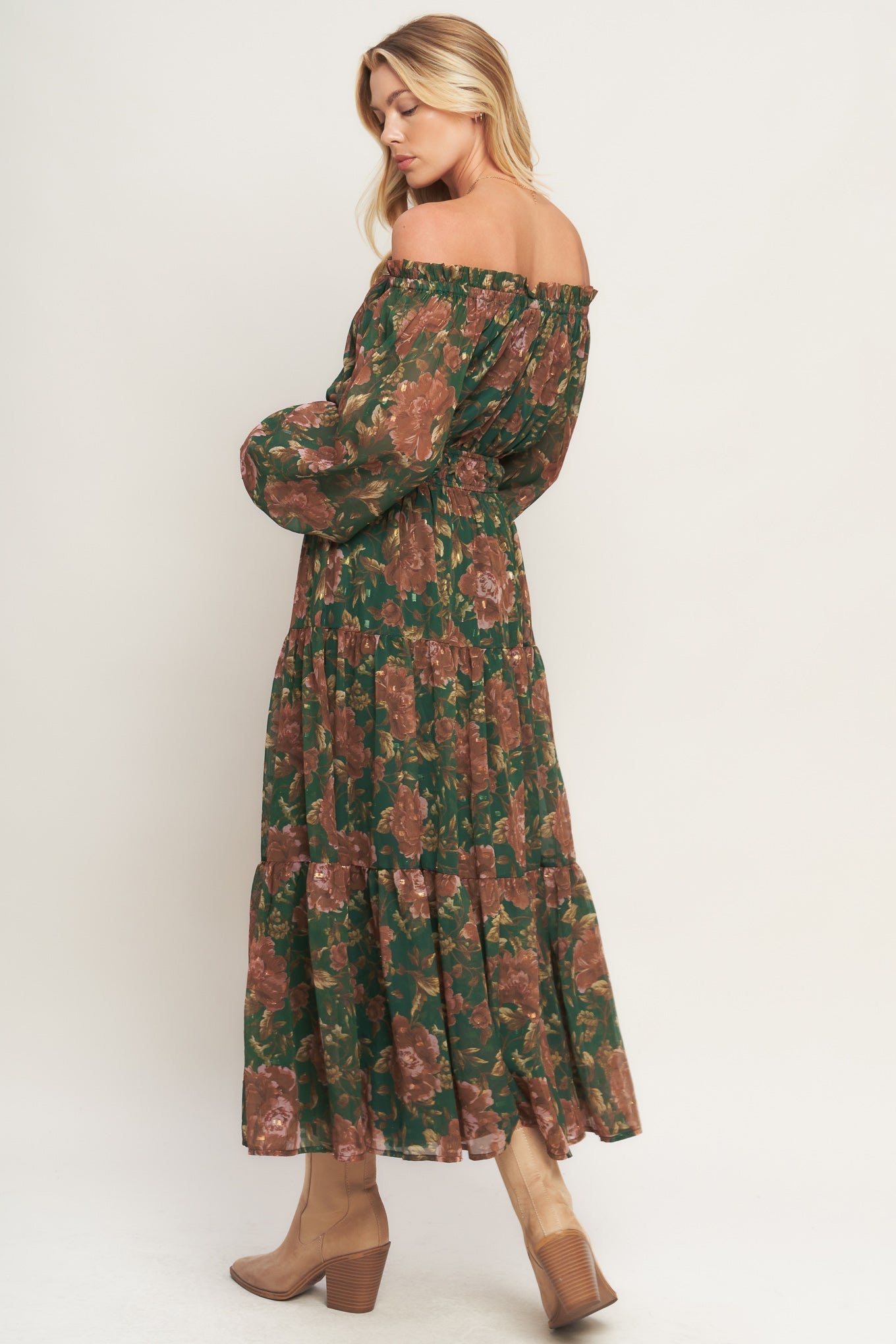 TERRACOTTA TRAIL WOVEN MIDI DRESS Flying Tomato