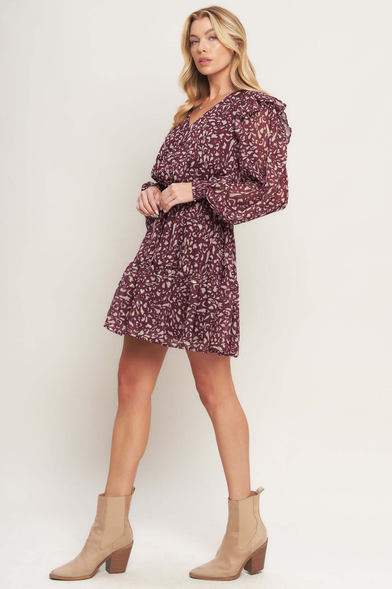 BERRY WILDS WOVEN MINI DRESS Flying Tomato