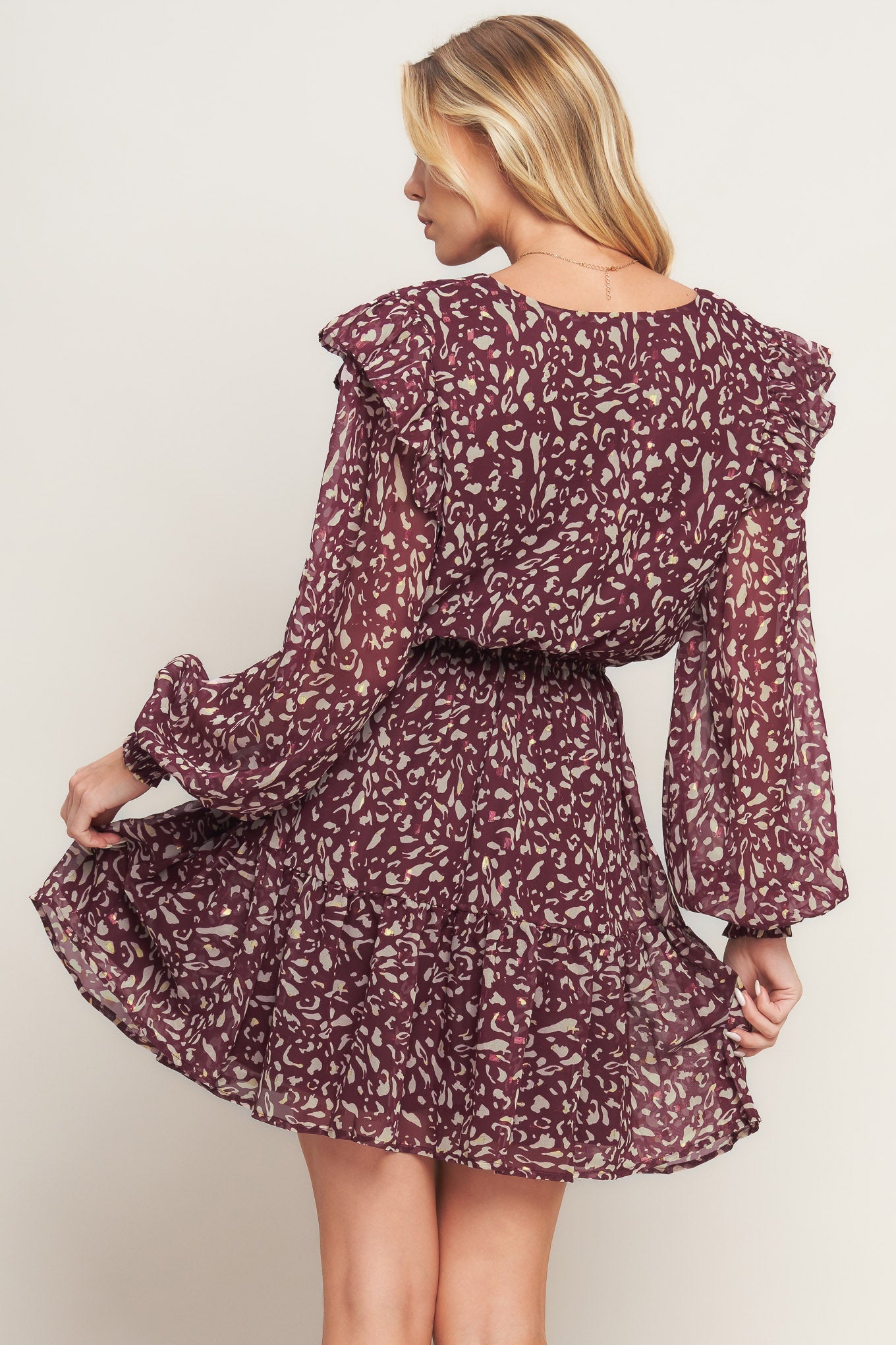 BERRY WILDS WOVEN MINI DRESS Flying Tomato