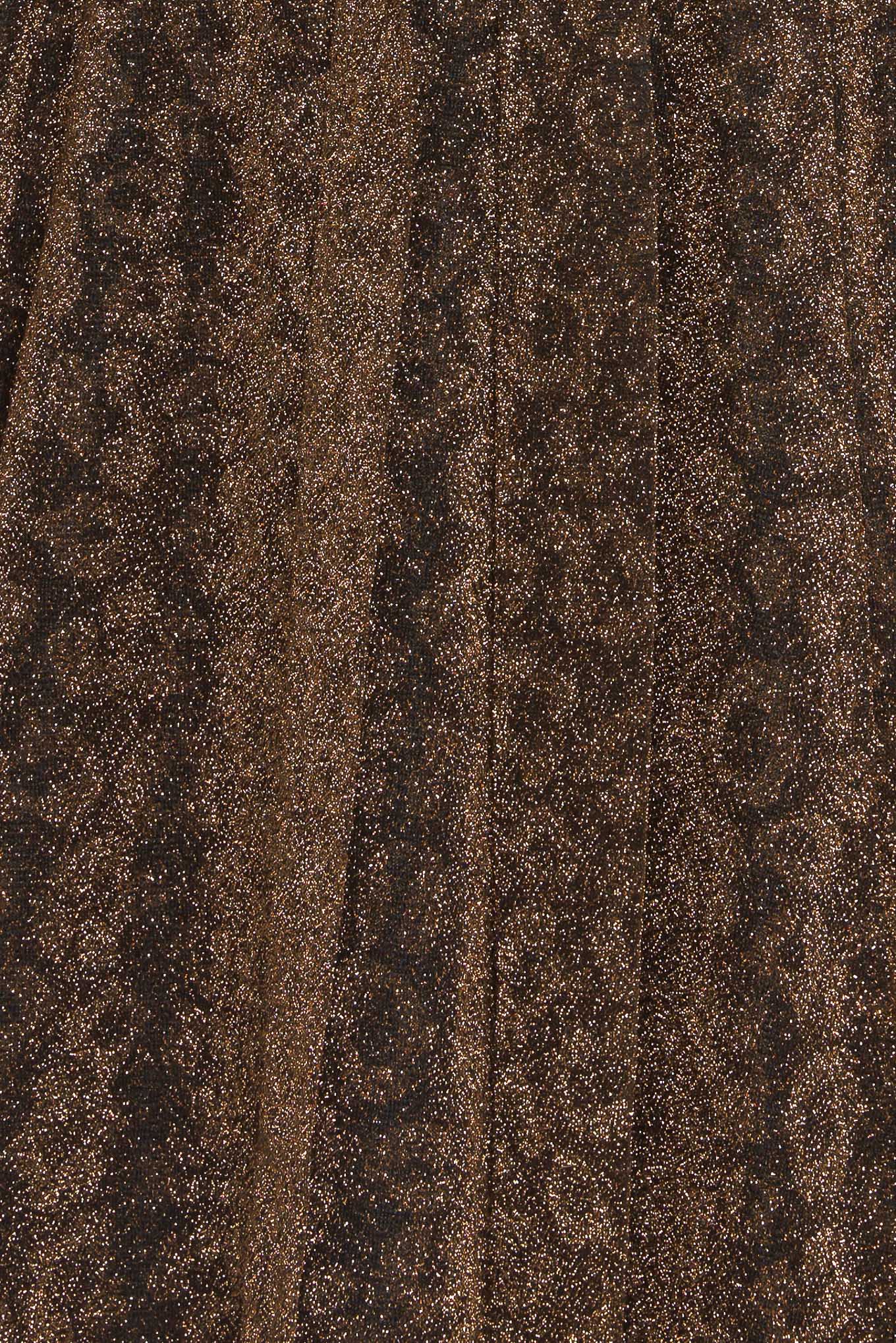 GOLDEN HORIZON METALLIC WOVEN MIDI DRESS Flying Tomato