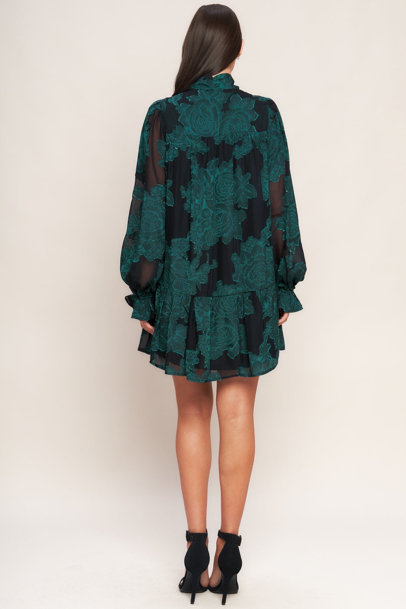 Poison Petal Burnout Woven Mini Dress With Front Tie Flying Tomato