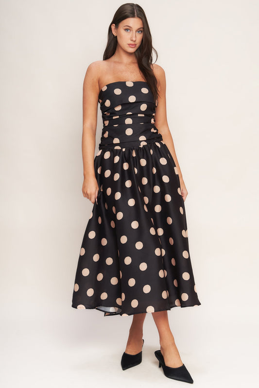SPOTLIGHT HOUR WOVEN MIDI DRESS Flying Tomato