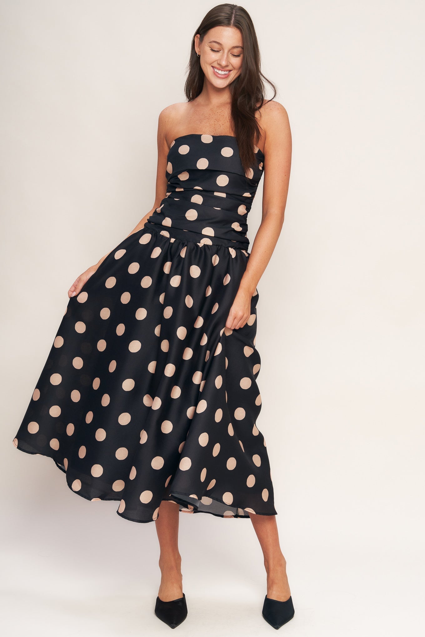 SPOTLIGHT HOUR WOVEN MIDI DRESS Flying Tomato