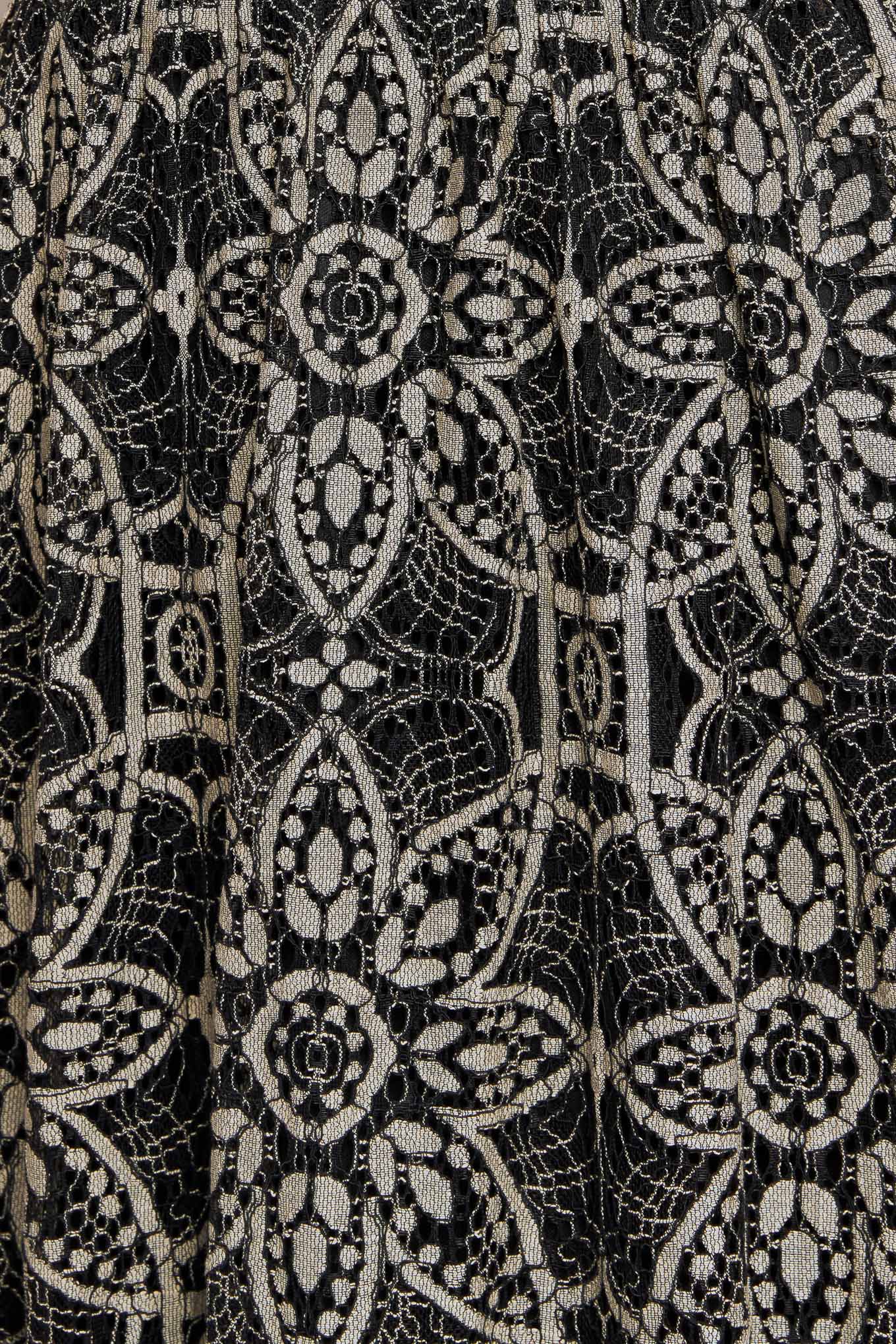 GOTHIC BLOOM WOVEN LACE MIDI DRESS Flying Tomato