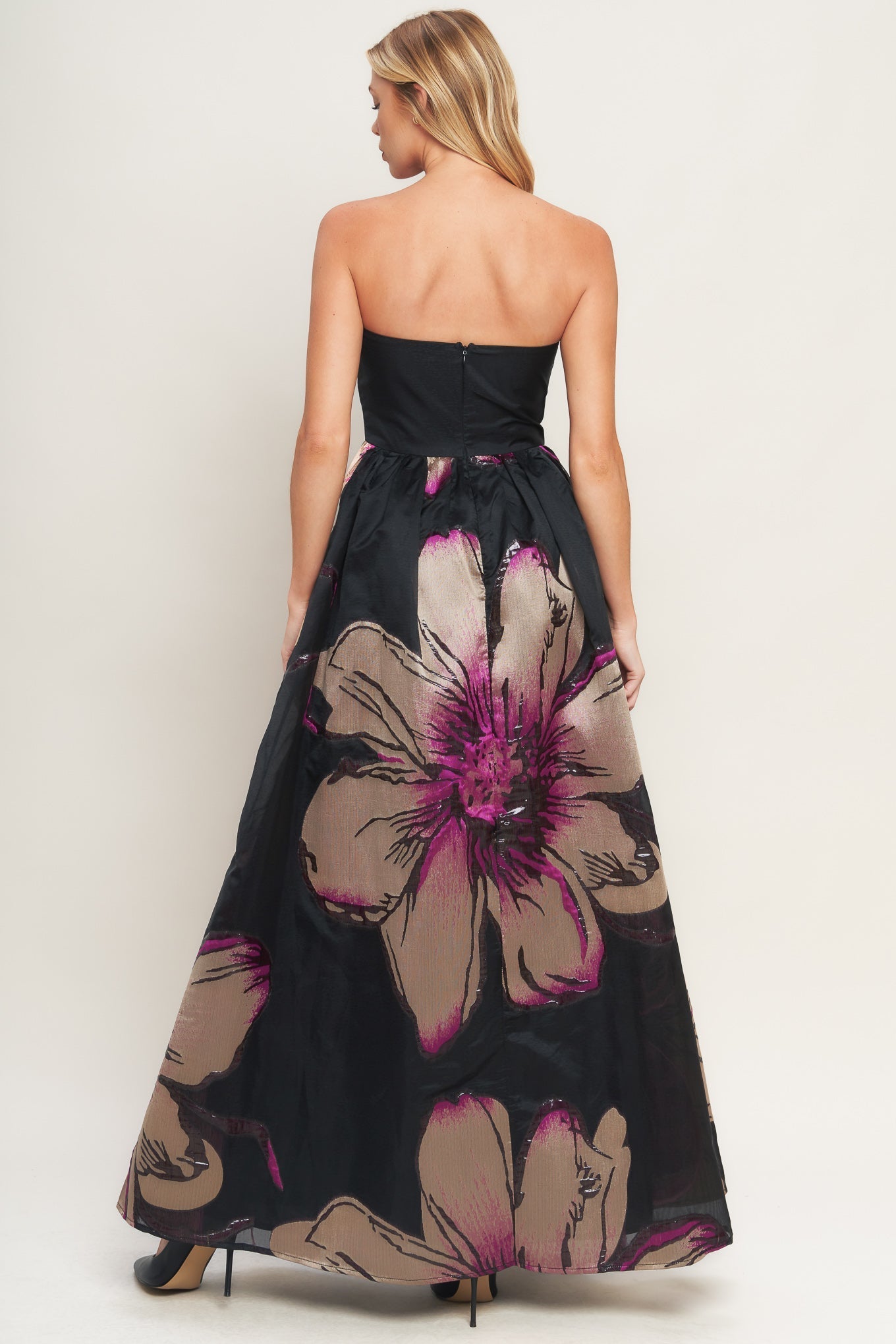 GILDED FLOWER WOVEN MAXI DRESS Flying Tomato