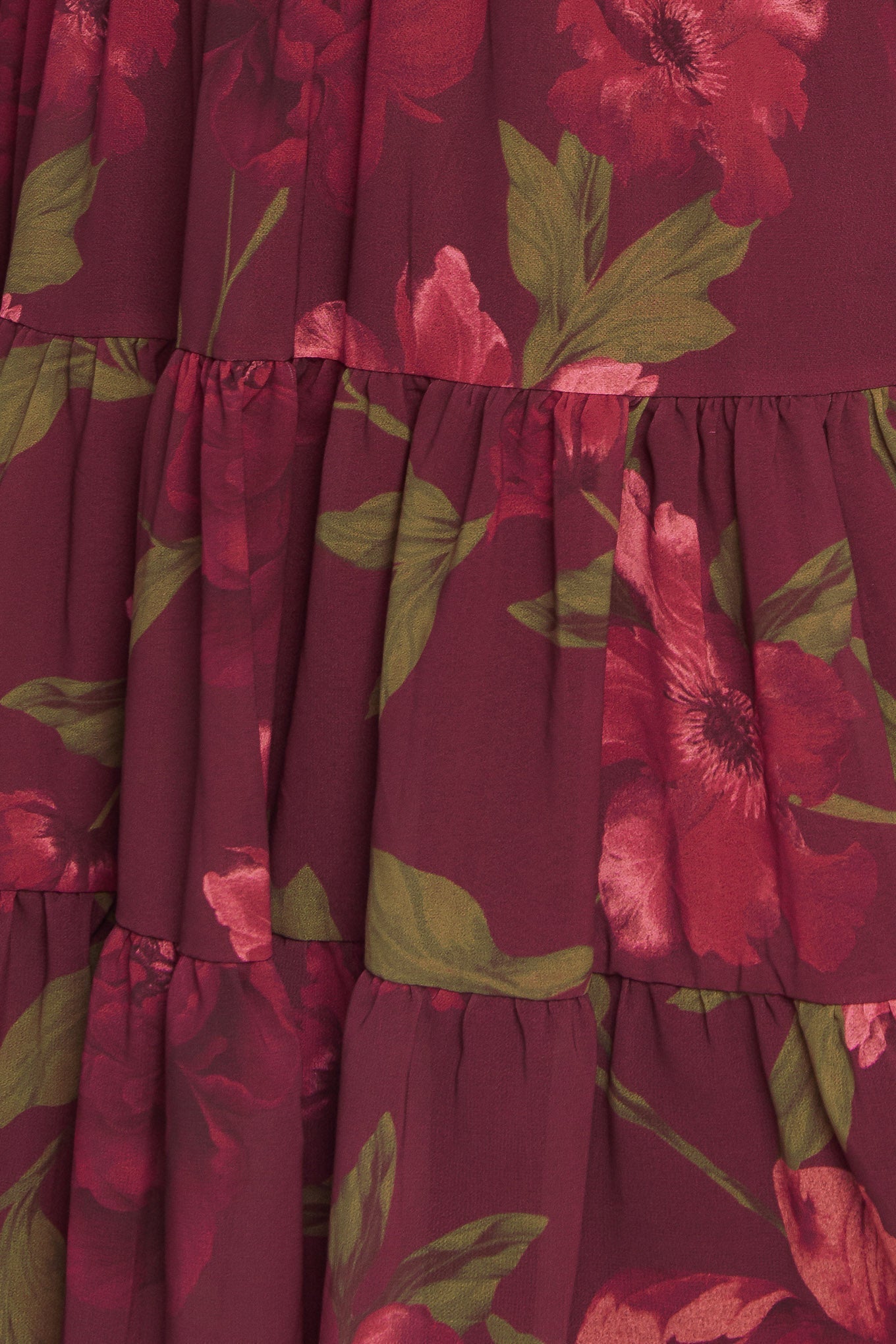 Bloom Rhapsody Printed Mini Dress U Neckline Smocked Bodice Sleeve Tiered Skirt Flying Tomato