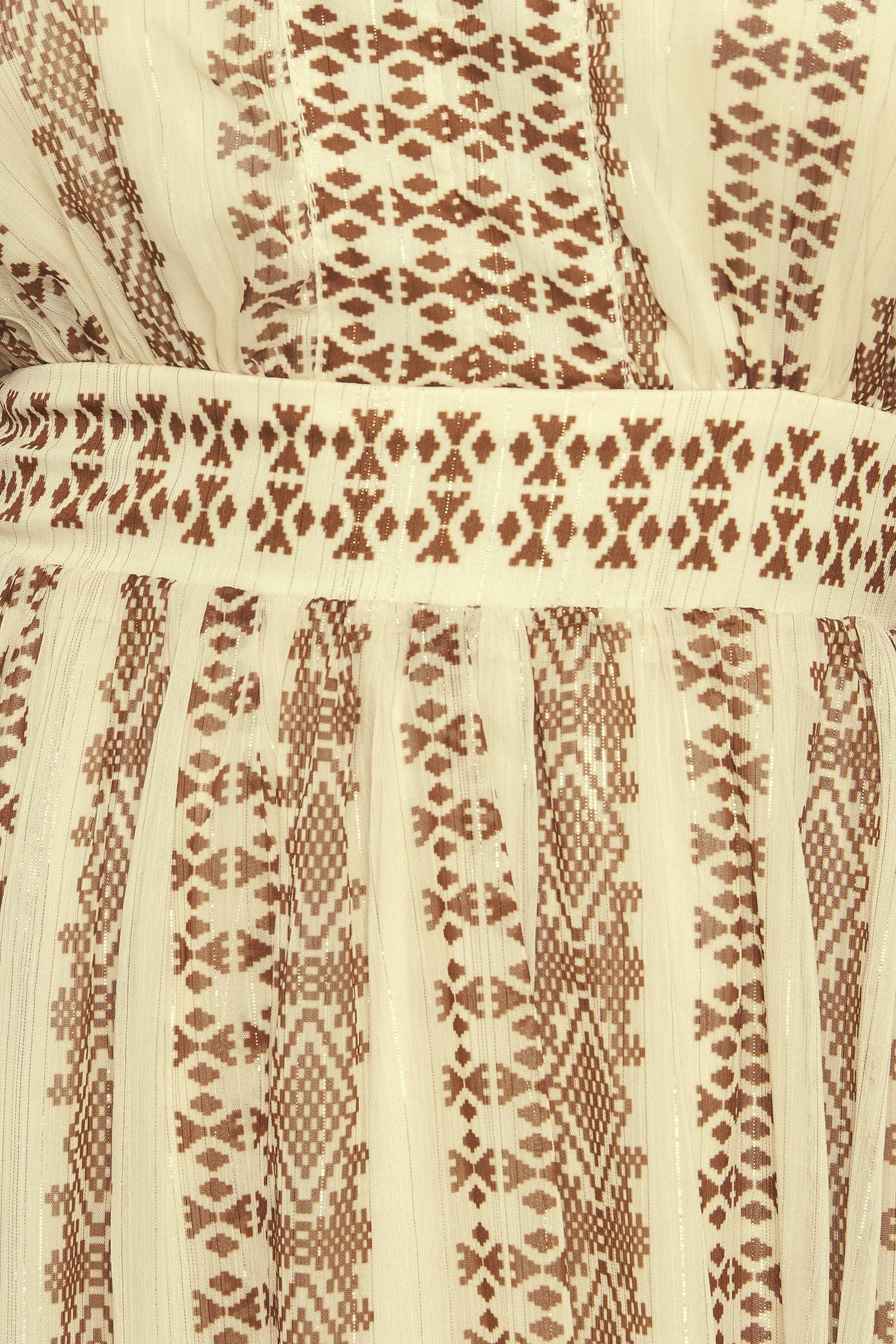 Tribal Whisper Woven Midi Dress With Metallic Thread Flying Tomato