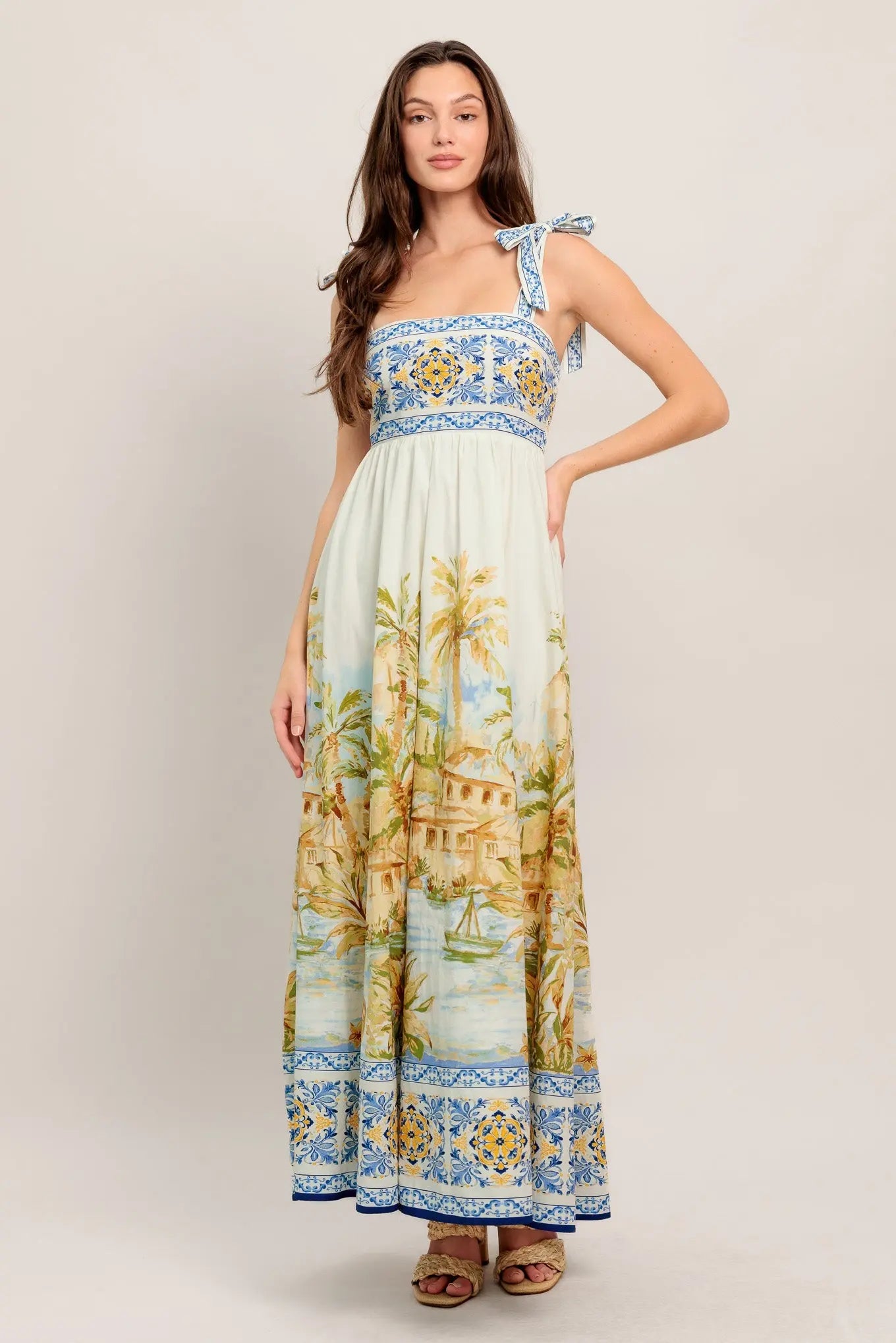 POSTCARD PERFECT WOVEN MAXI DRESS Flying Tomato