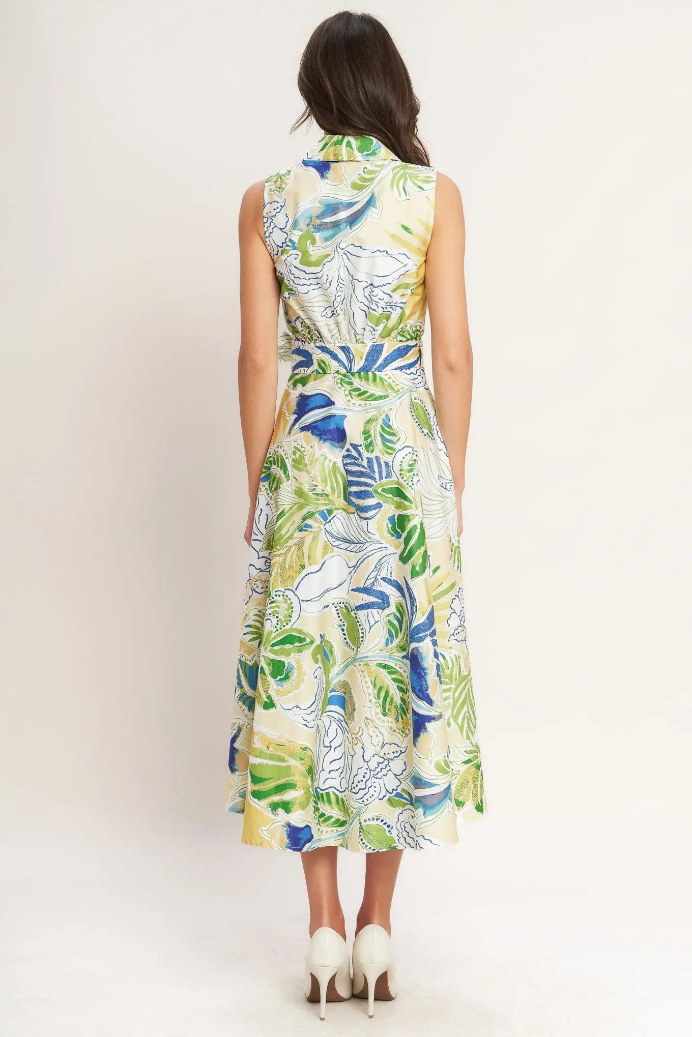 LAGOON FLOW WOVEN MIDI DRESS Flying Tomato