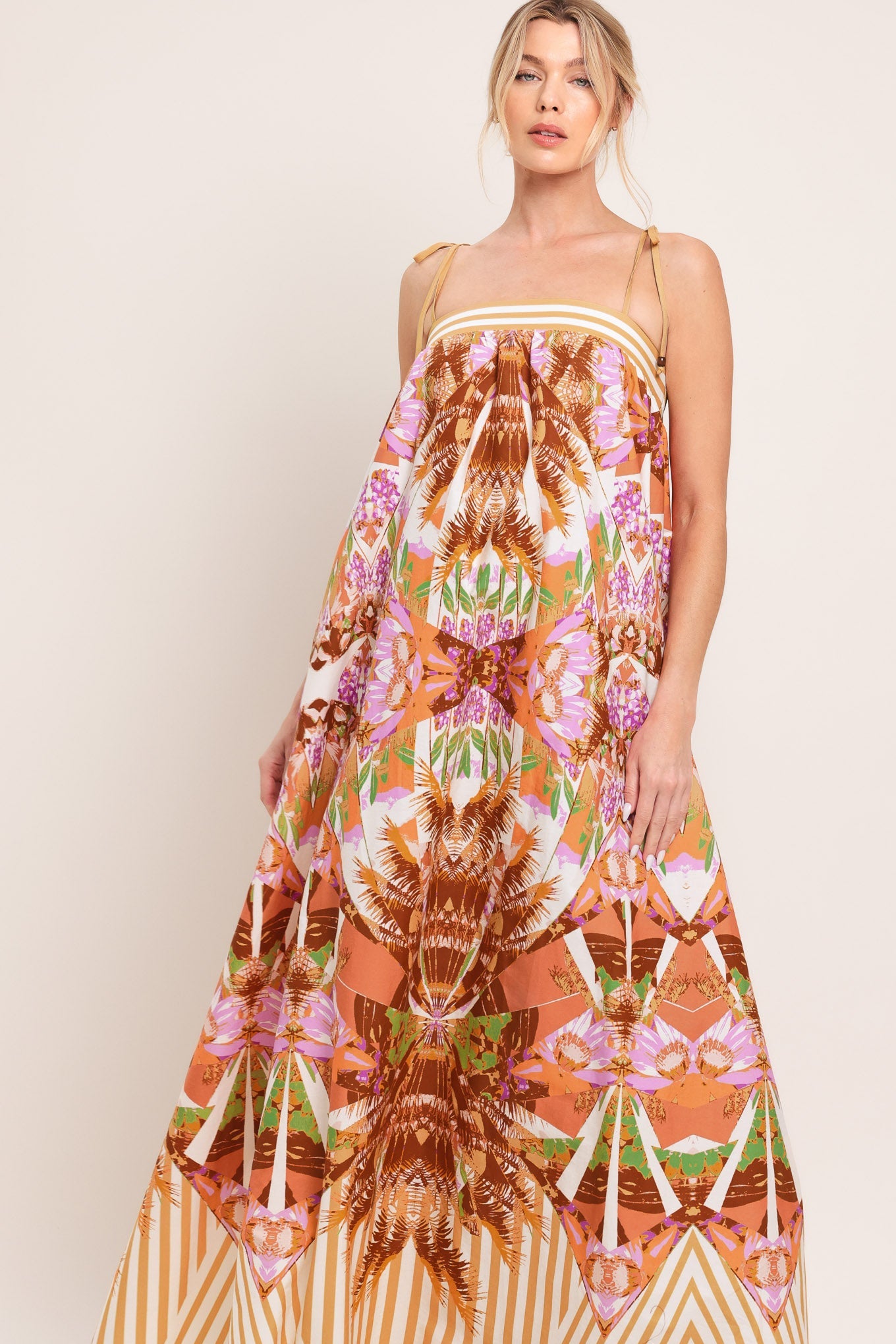 Love Salve offers Flying Tomato Palm Oasis Woven Maxi Dress, perfect for a refined and relaxed aesthetic.