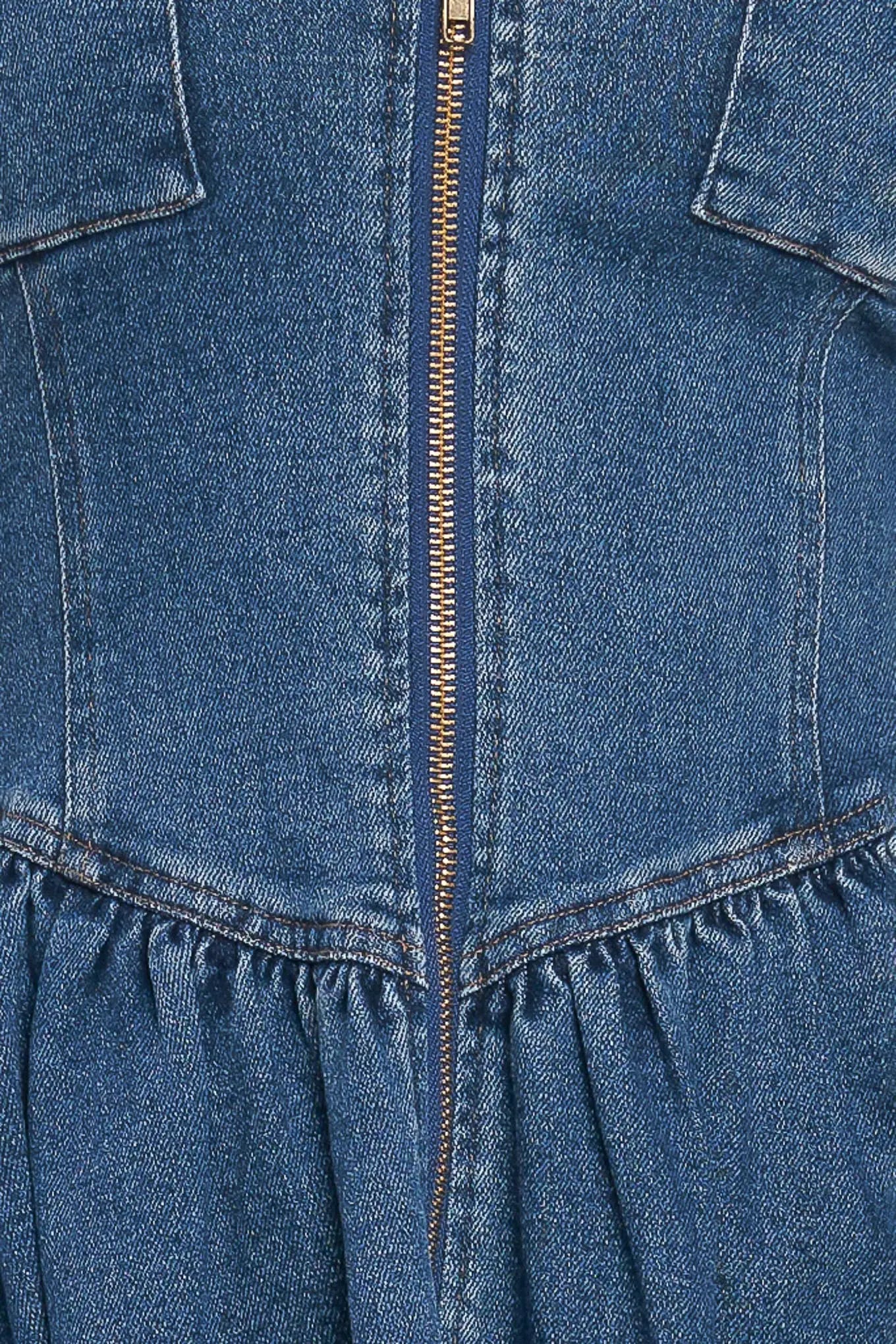 INDIGO FLOW DENIM MIDI DRESS Flying Tomato