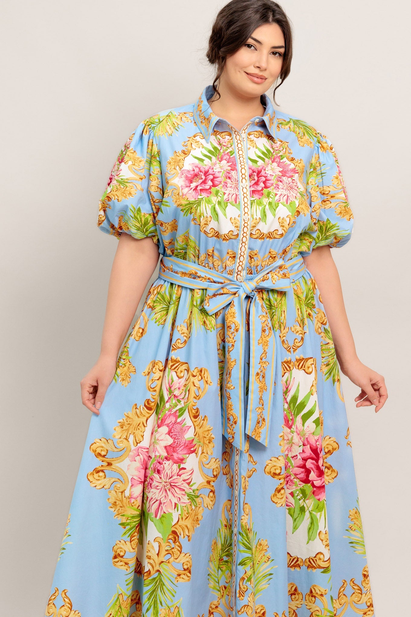 BLUE PALACE WOVEN MIDI DRESS - Love Salve