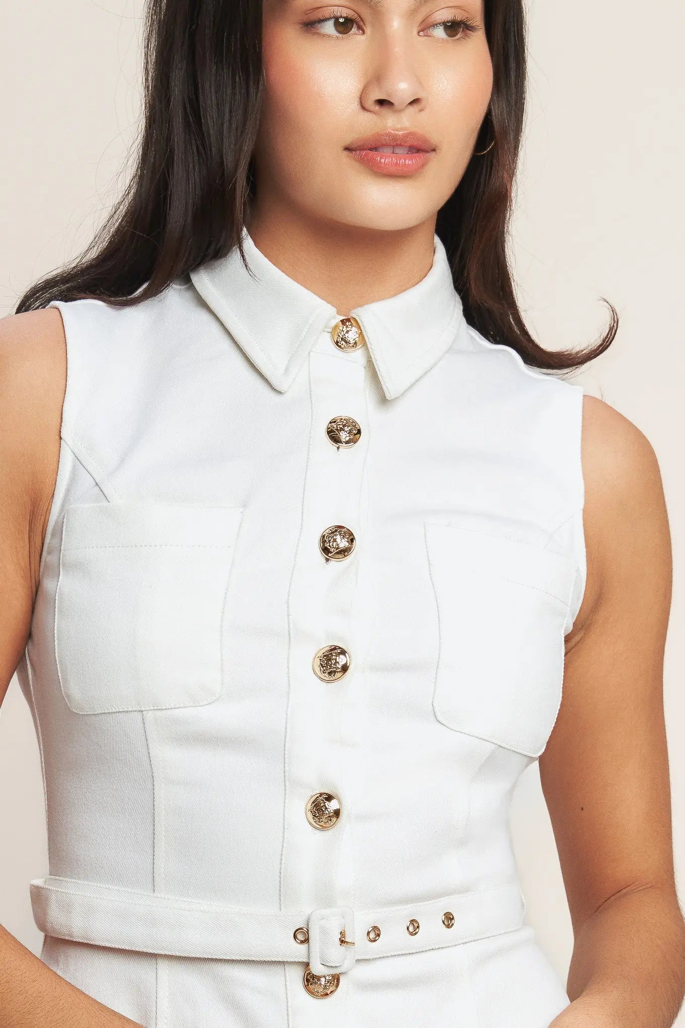 ON POINT MOMENT WOVEN MINI DRESS Flying Tomato