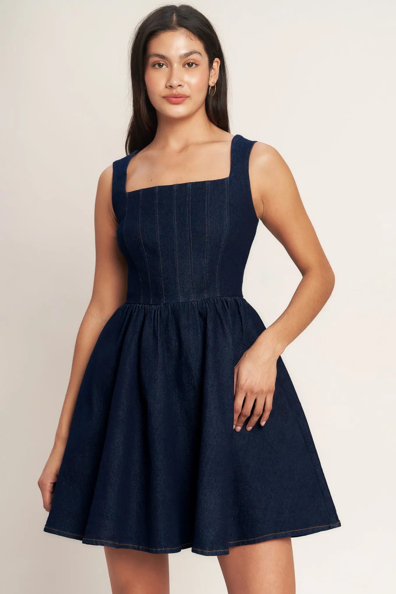 LOVE AT FIRST WEAR DENIM MINI DRESS Flying Tomato