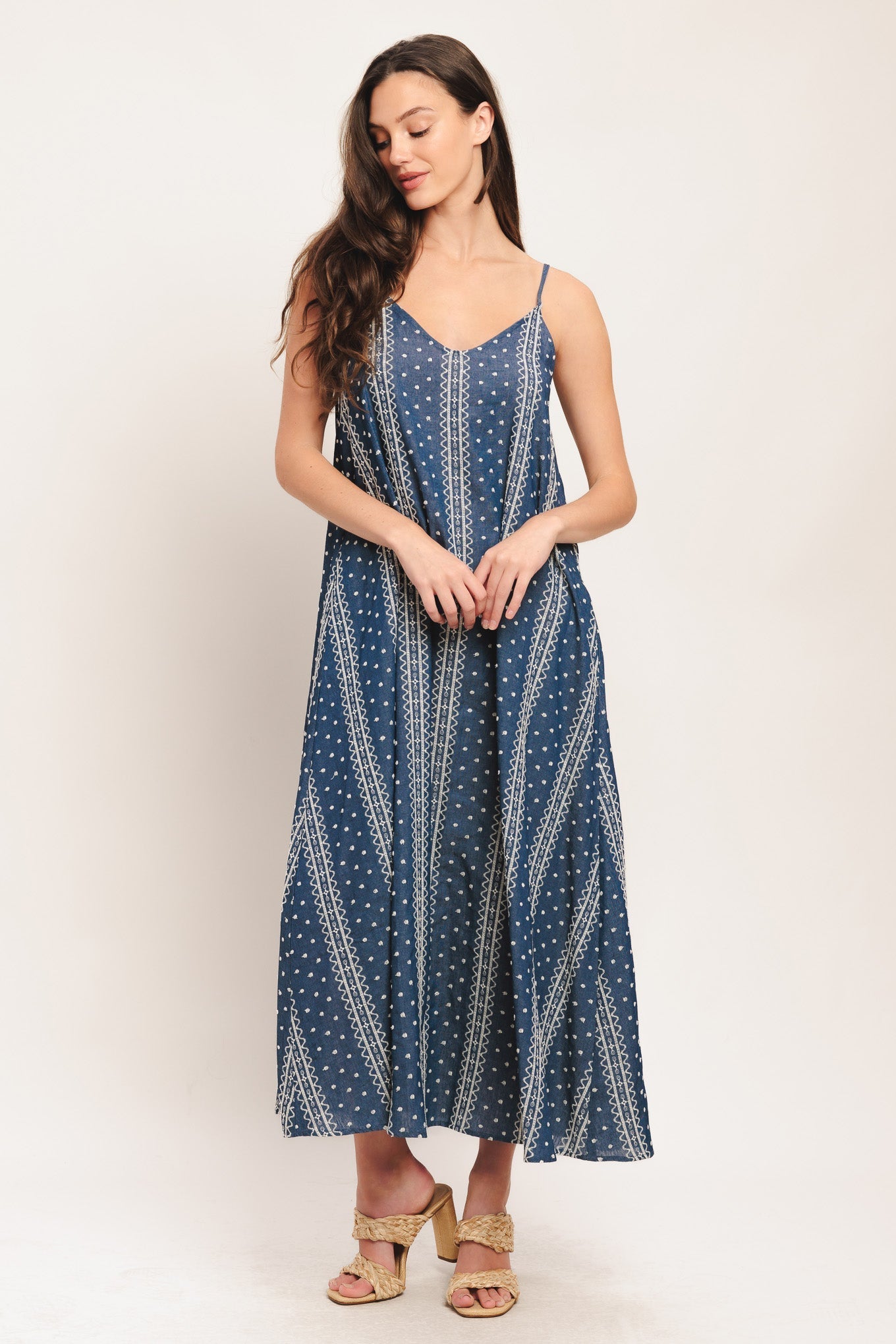 HANDLOOM SKY WOVEN MIDI DRESS Flying Tomato