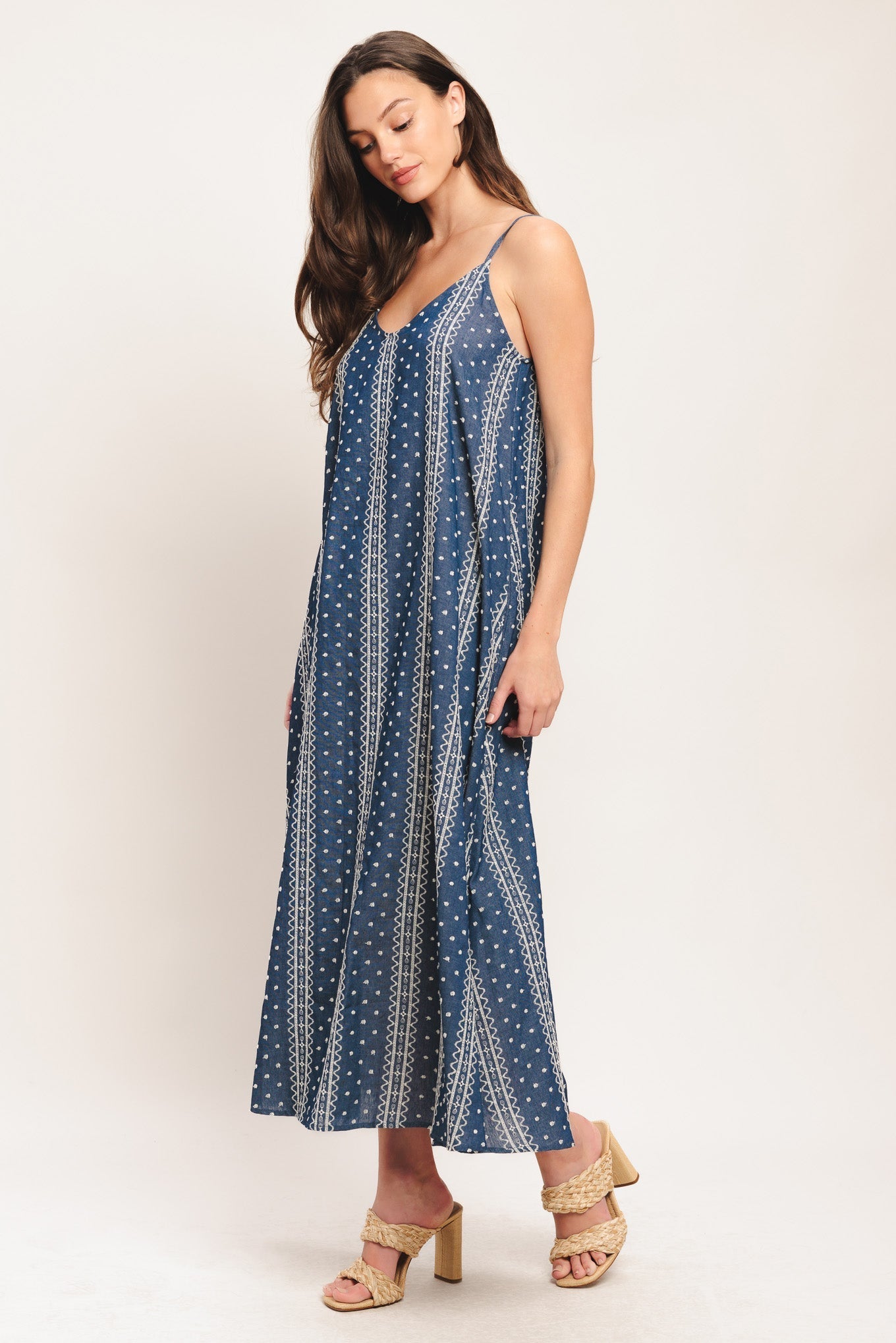 HANDLOOM SKY WOVEN MIDI DRESS Flying Tomato