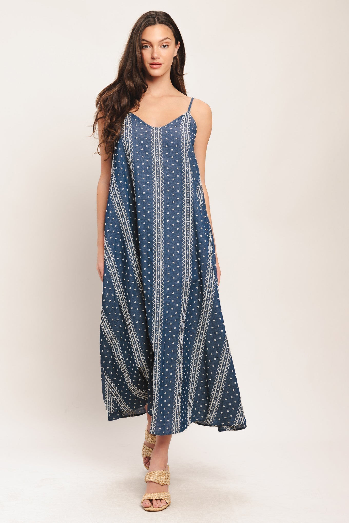 HANDLOOM SKY WOVEN MIDI DRESS Flying Tomato